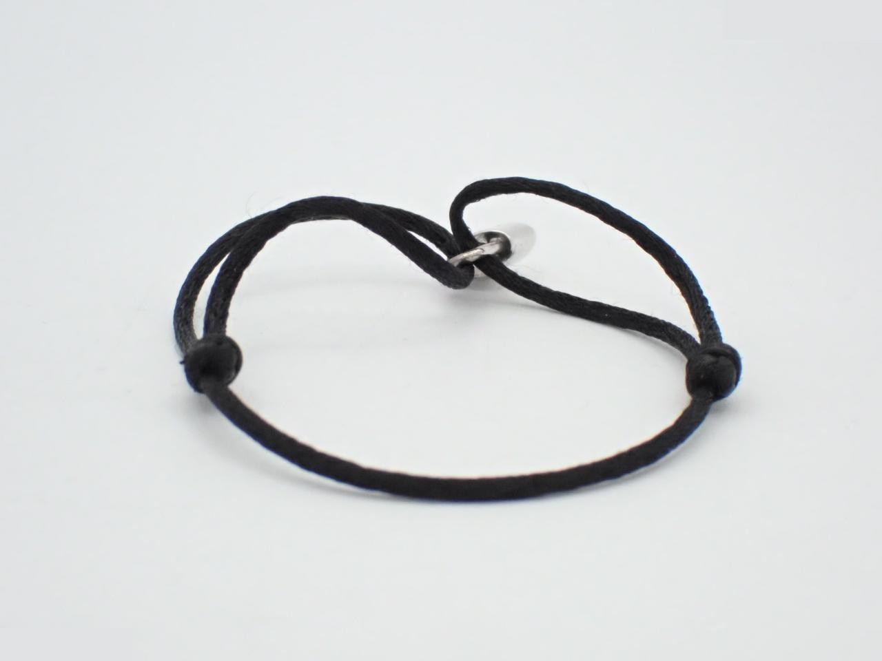 Lockit Bracelet, SV925/2.6g, Black Cord — view 2