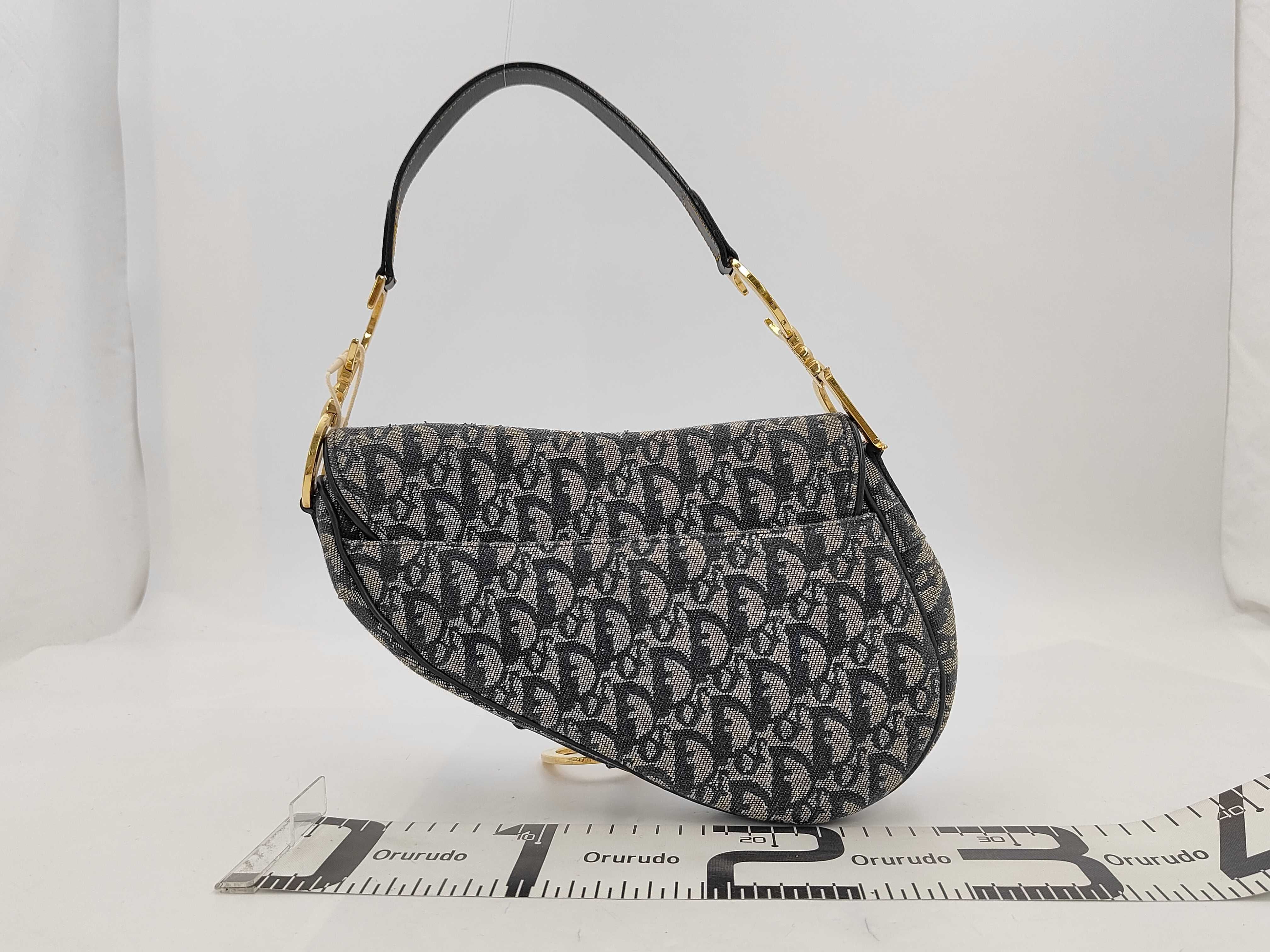 Saddle Blue Monogram Canvas Bag — view 2