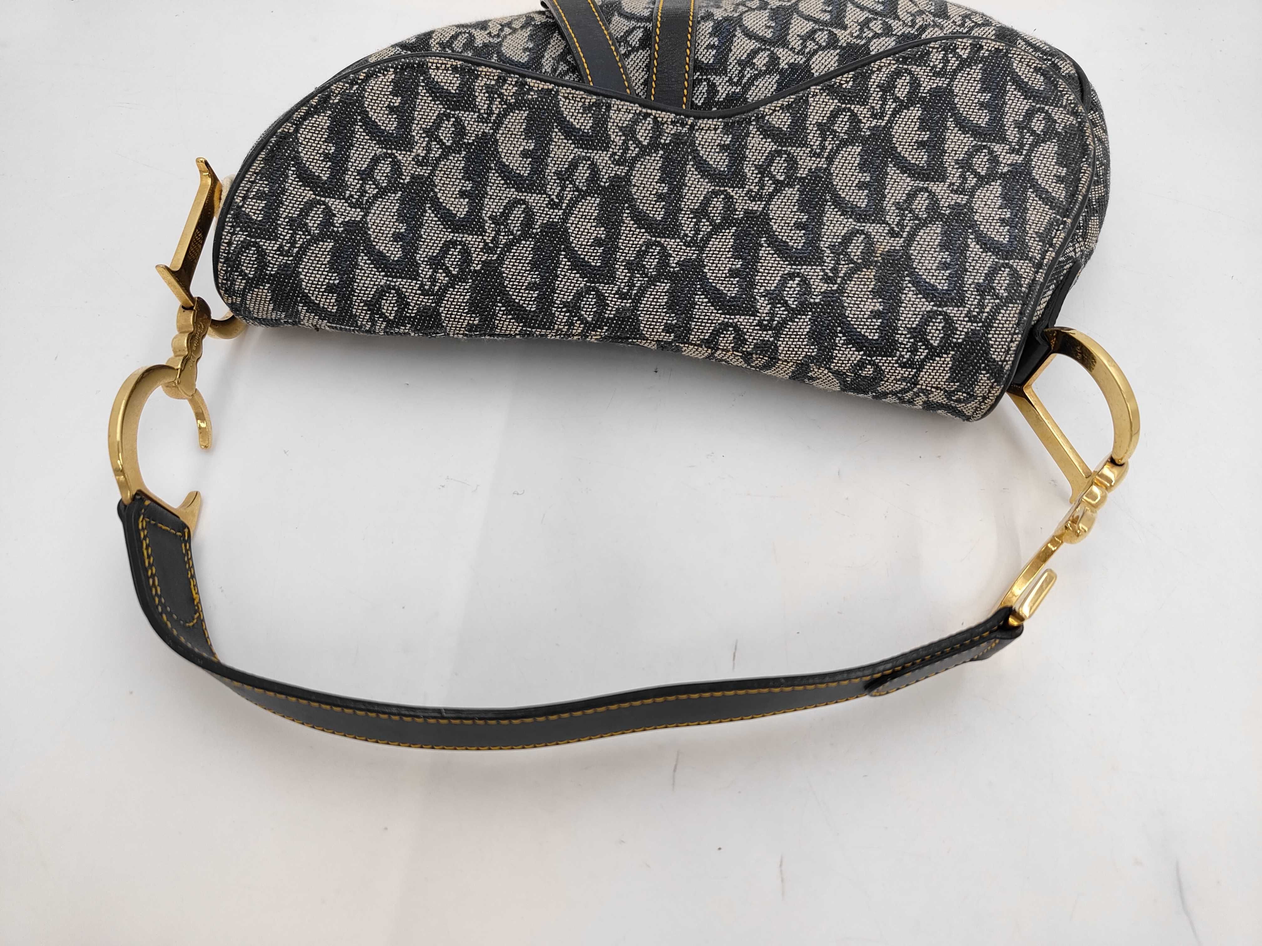 Saddle Blue Monogram Canvas Bag — view 5