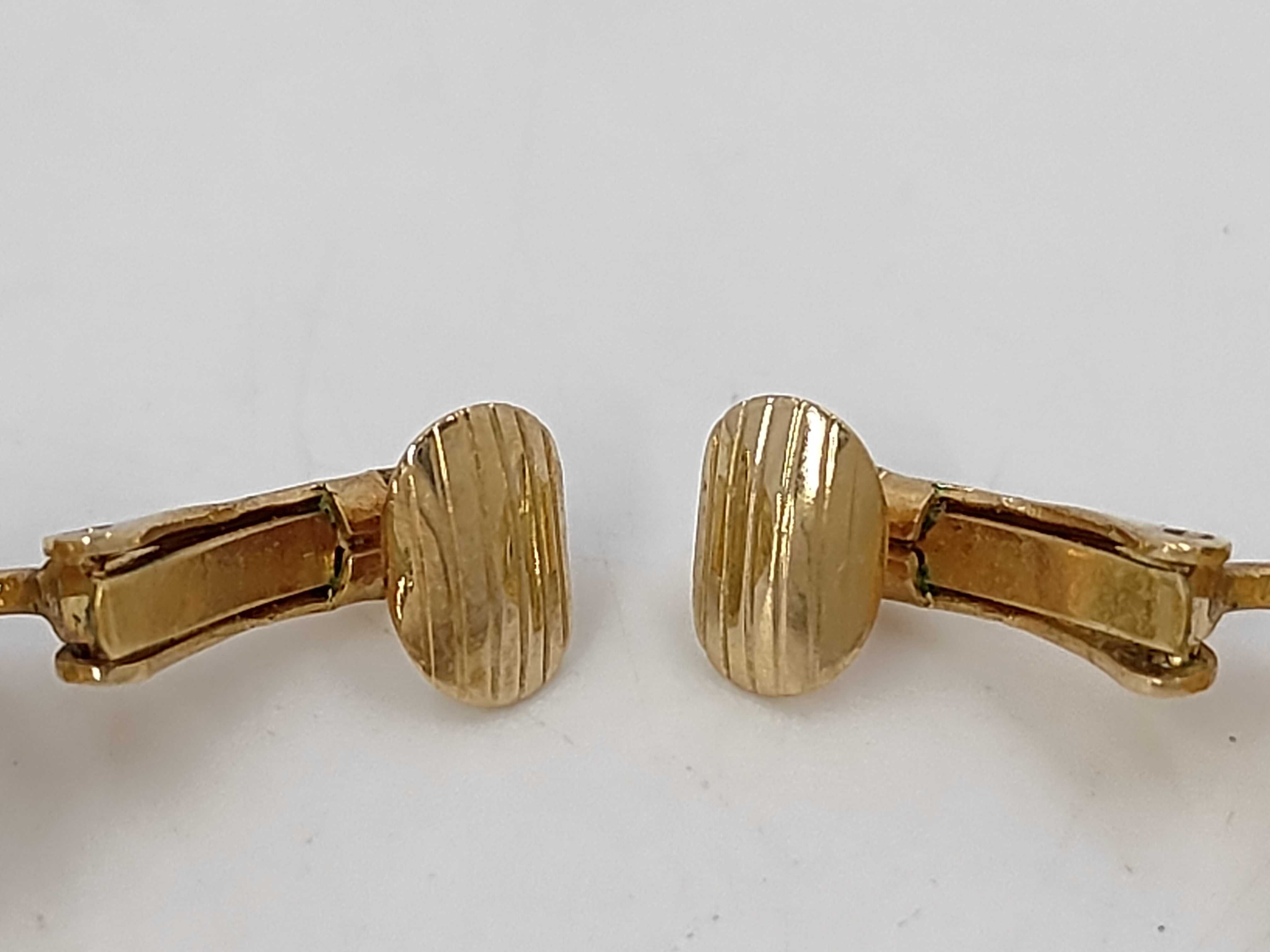 Horseshoe Rhinestone Gold (YG) Earrings — view 5