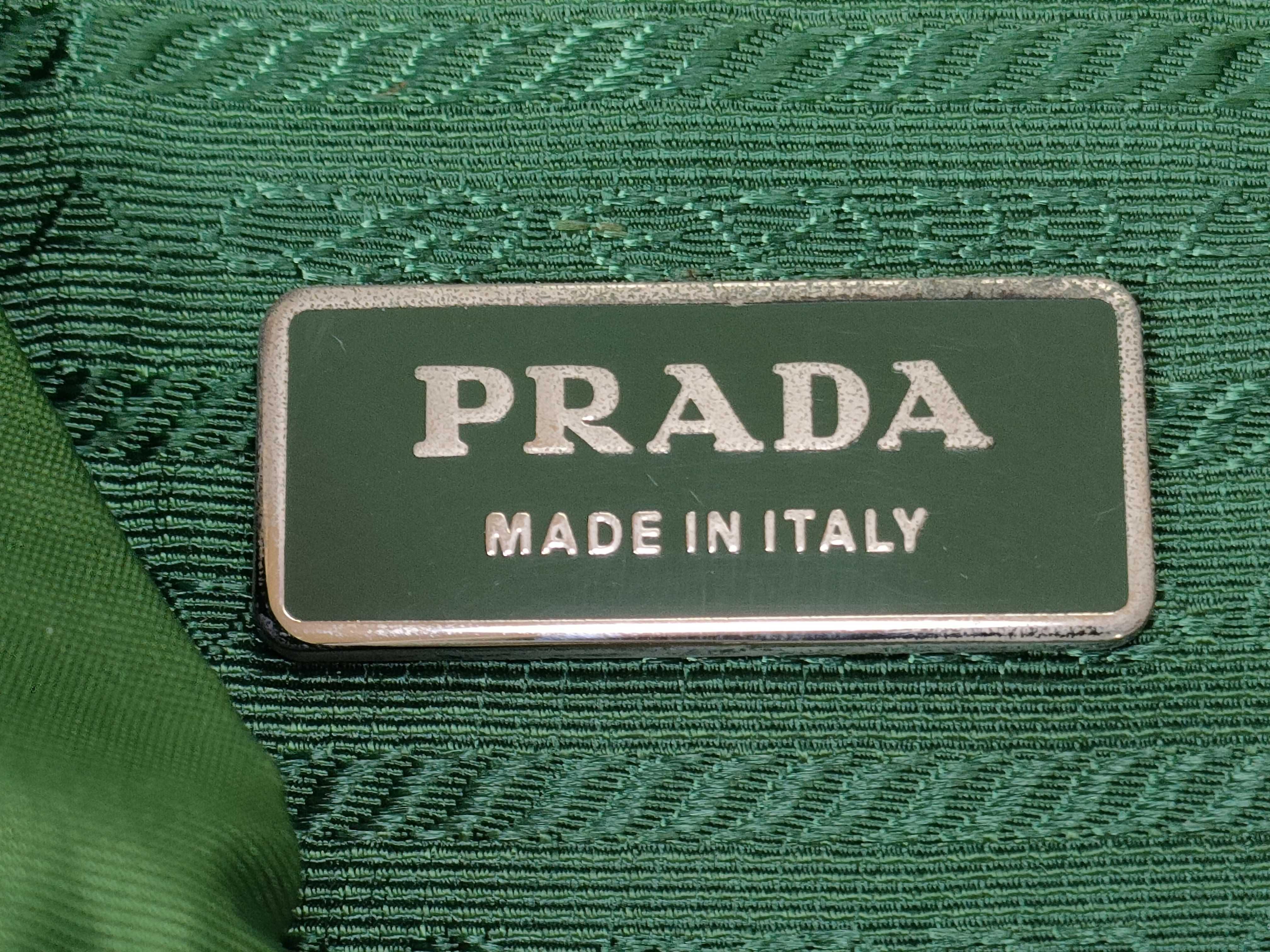 nylon backpack, Prada backpack, nylon, green, Galasta backpack — view 14