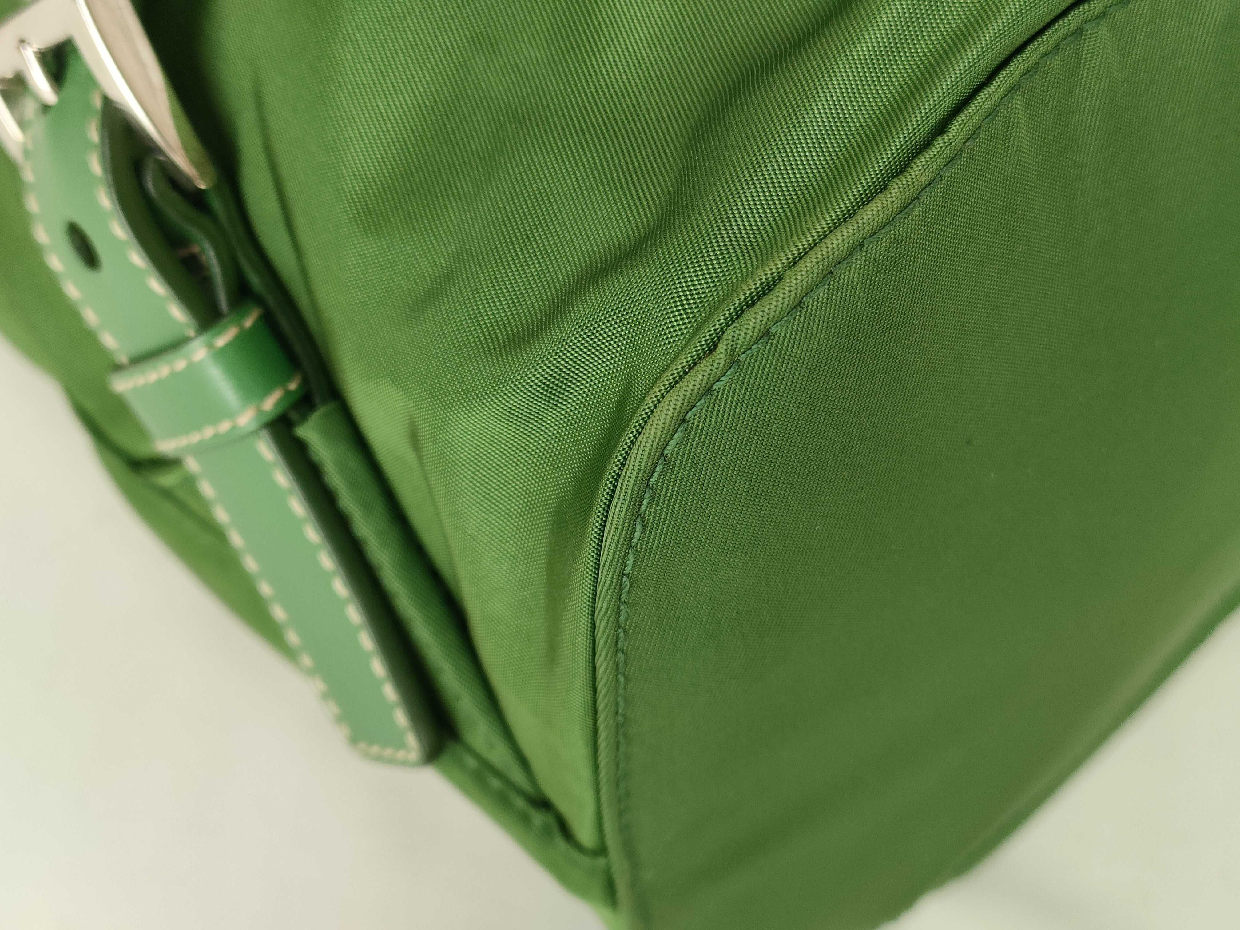 nylon backpack, Prada backpack, nylon, green, Galasta backpack — view 8
