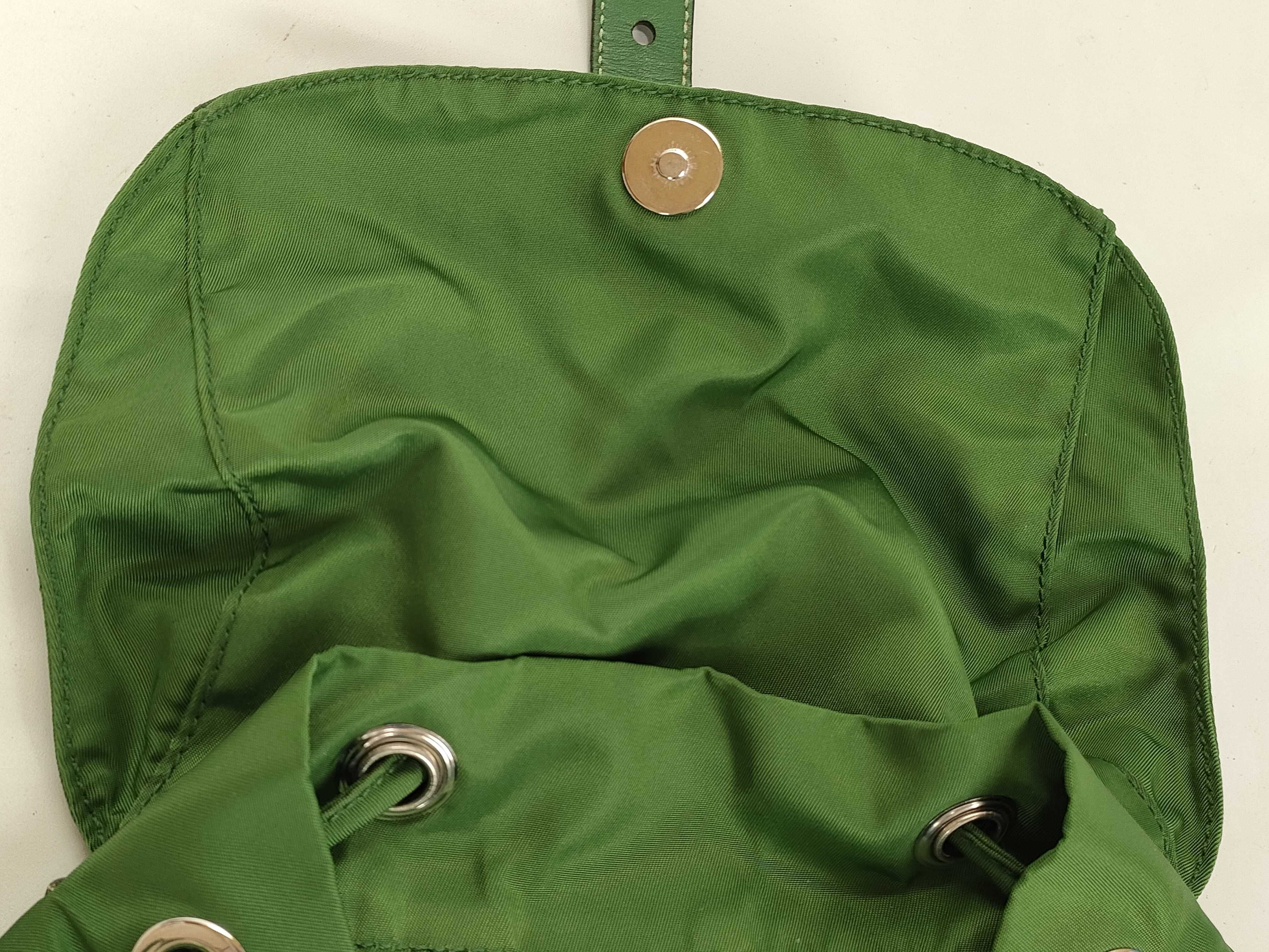 nylon backpack, Prada backpack, nylon, green, Galasta backpack — view 10
