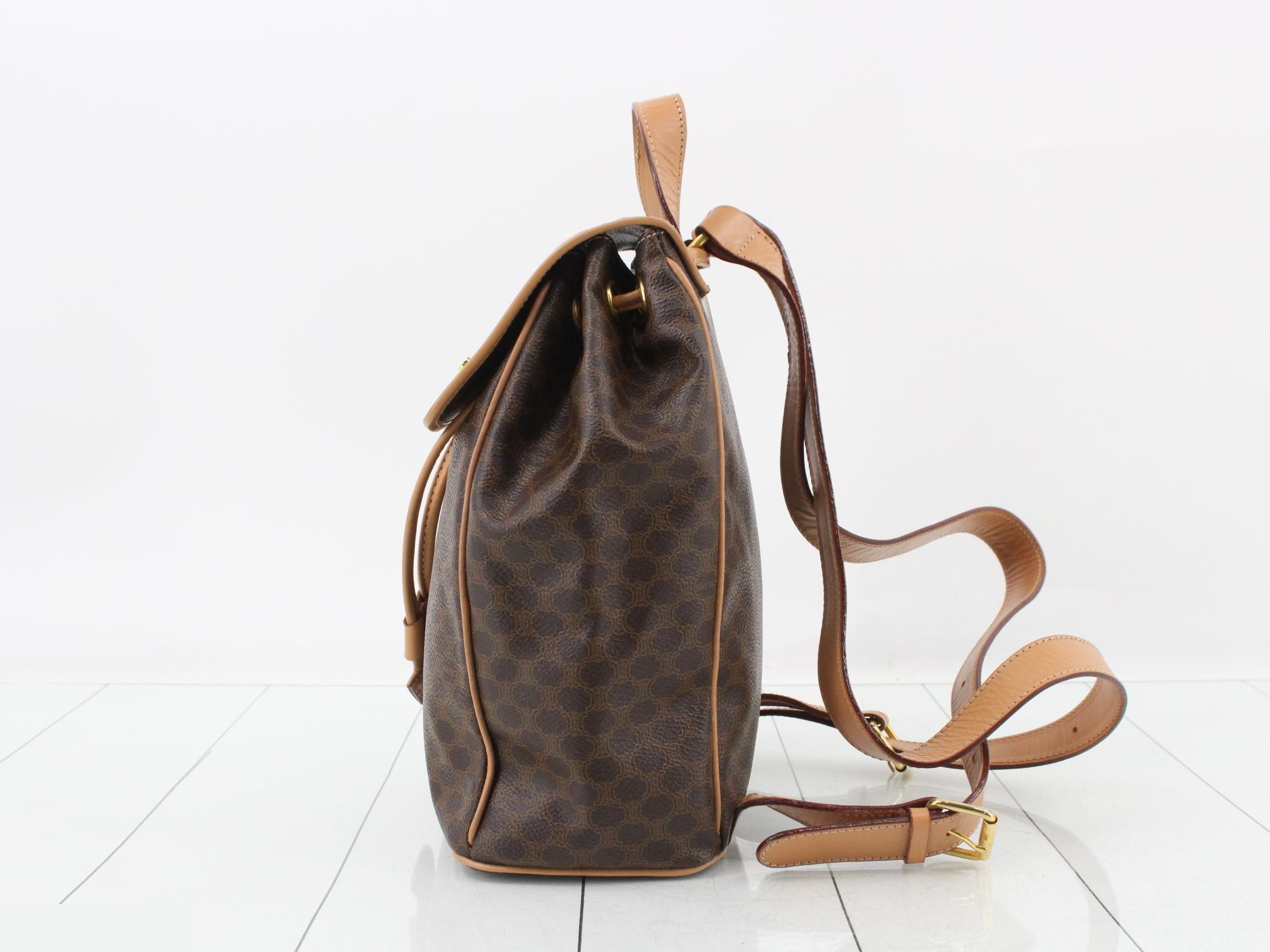 Macadam Gancini Backpack, Brown, 20 x 27 x 12 cm — view 3