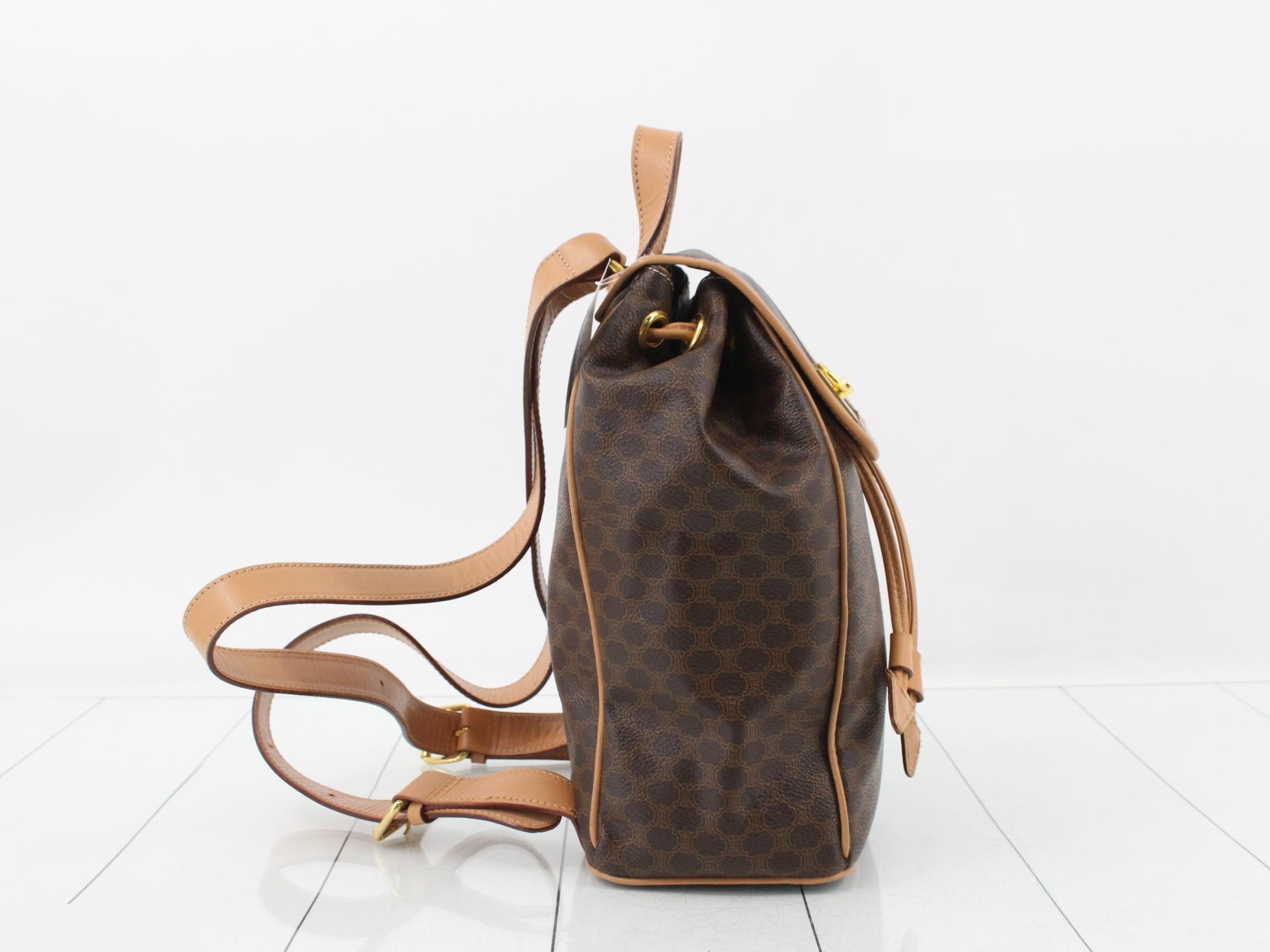 Macadam Gancini Backpack, Brown, 20 x 27 x 12 cm — view 4
