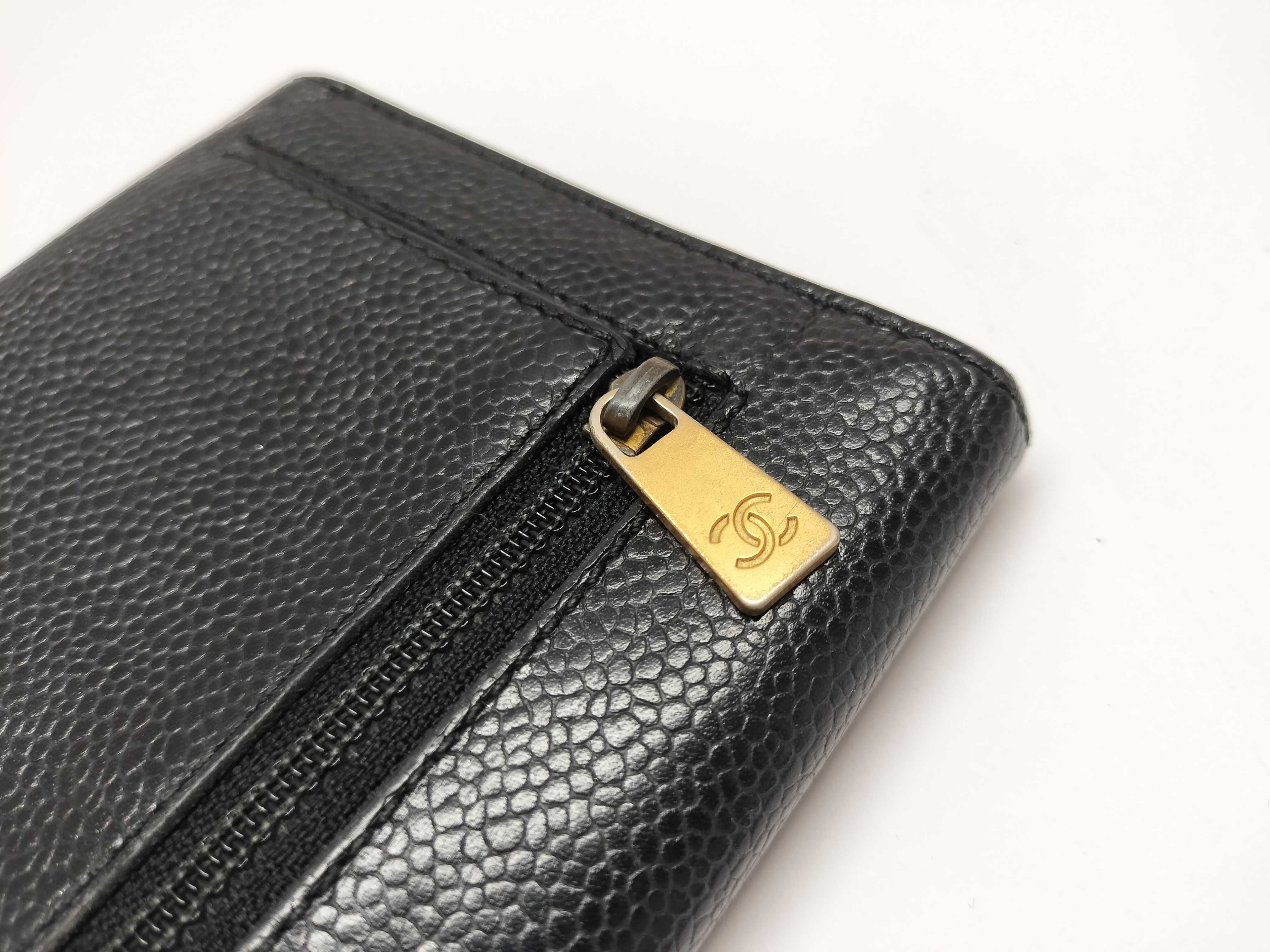 Caviar Skin Coco Tri-fold Wallet — view 12