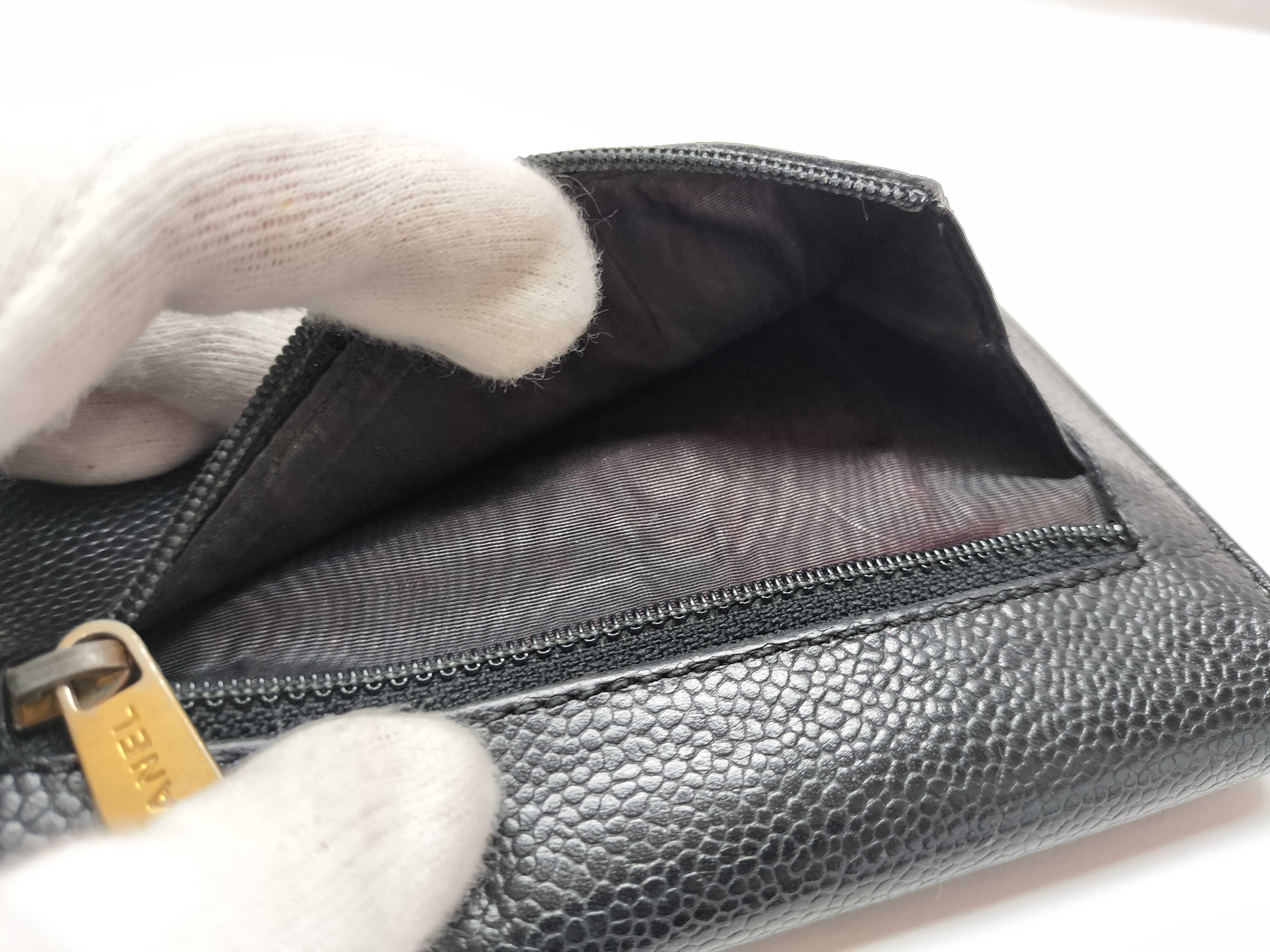 Caviar Skin Coco Tri-fold Wallet — view 13