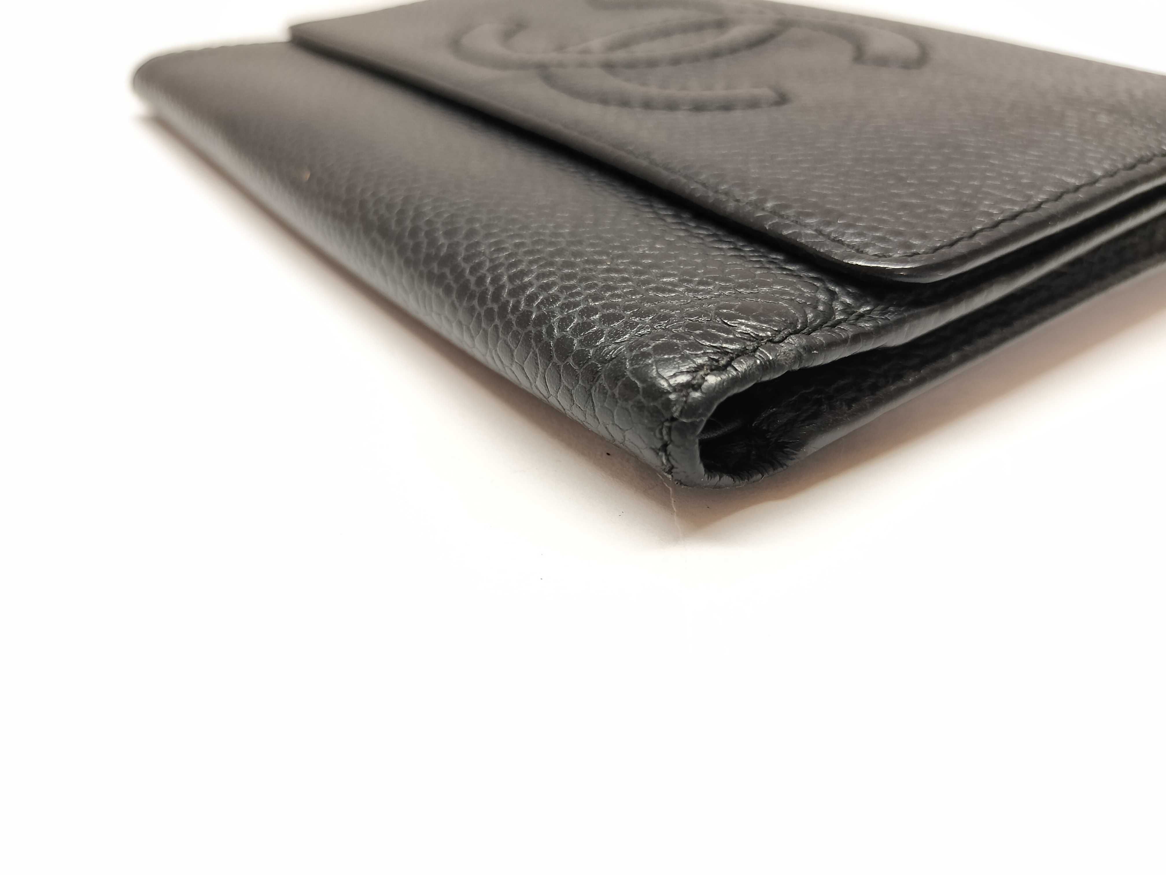 Caviar Skin Coco Tri-fold Wallet — view 3