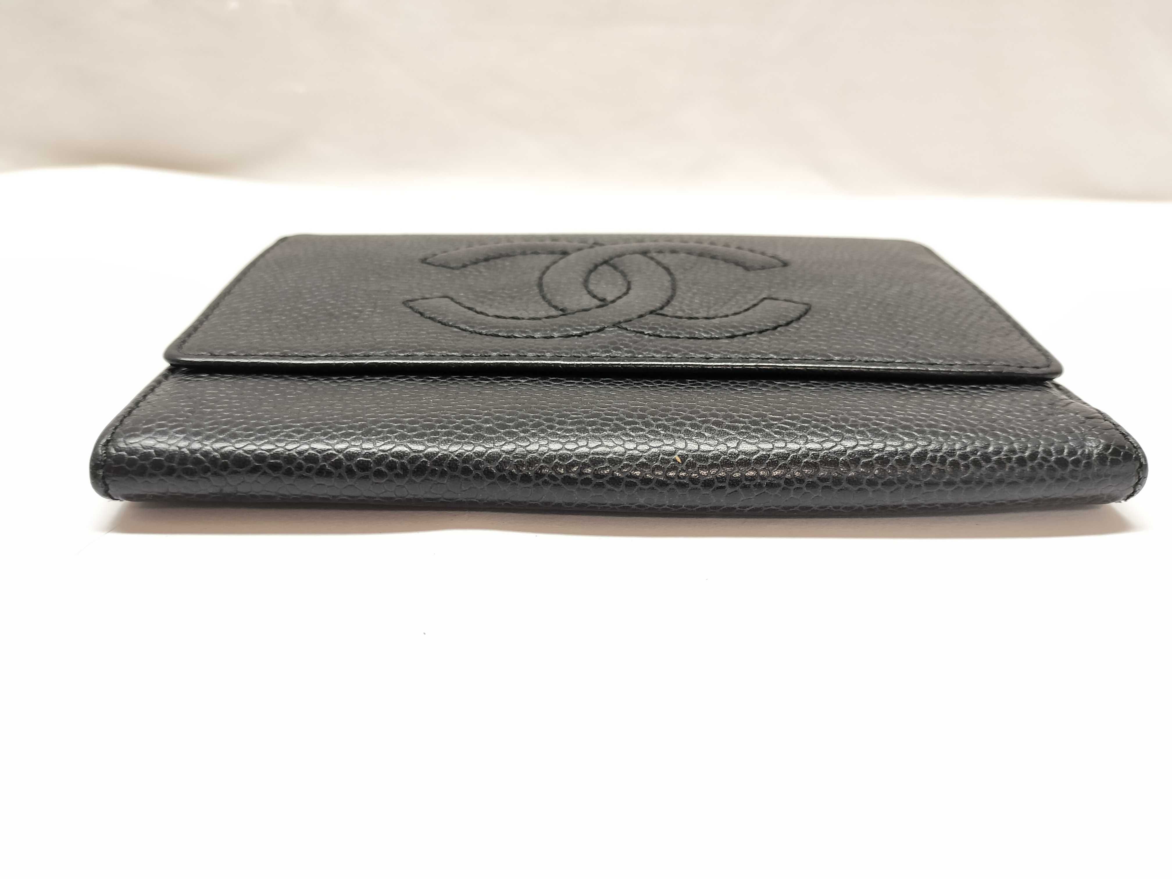 Caviar Skin Coco Tri-fold Wallet — view 4