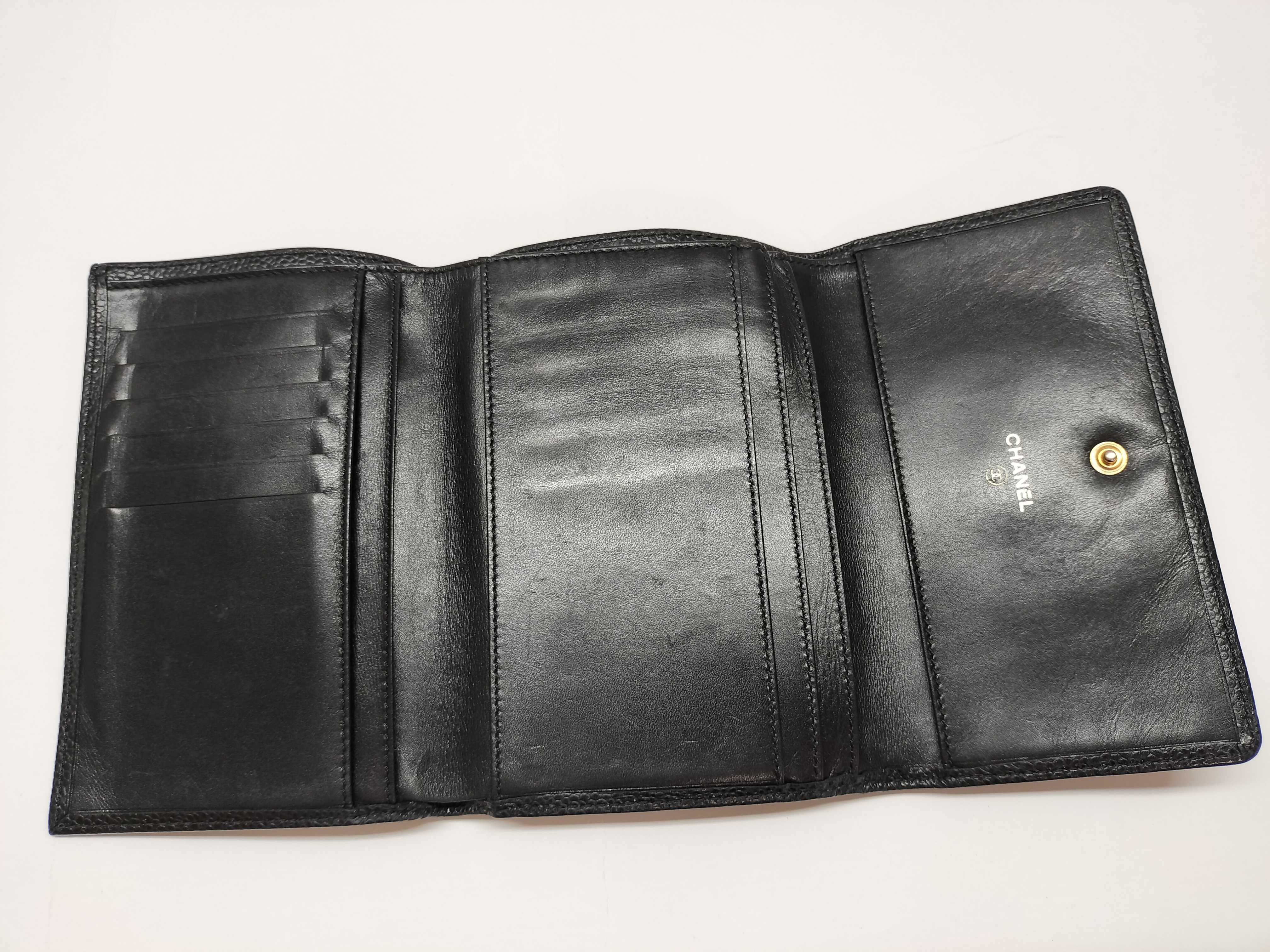 Caviar Skin Coco Tri-fold Wallet — view 7