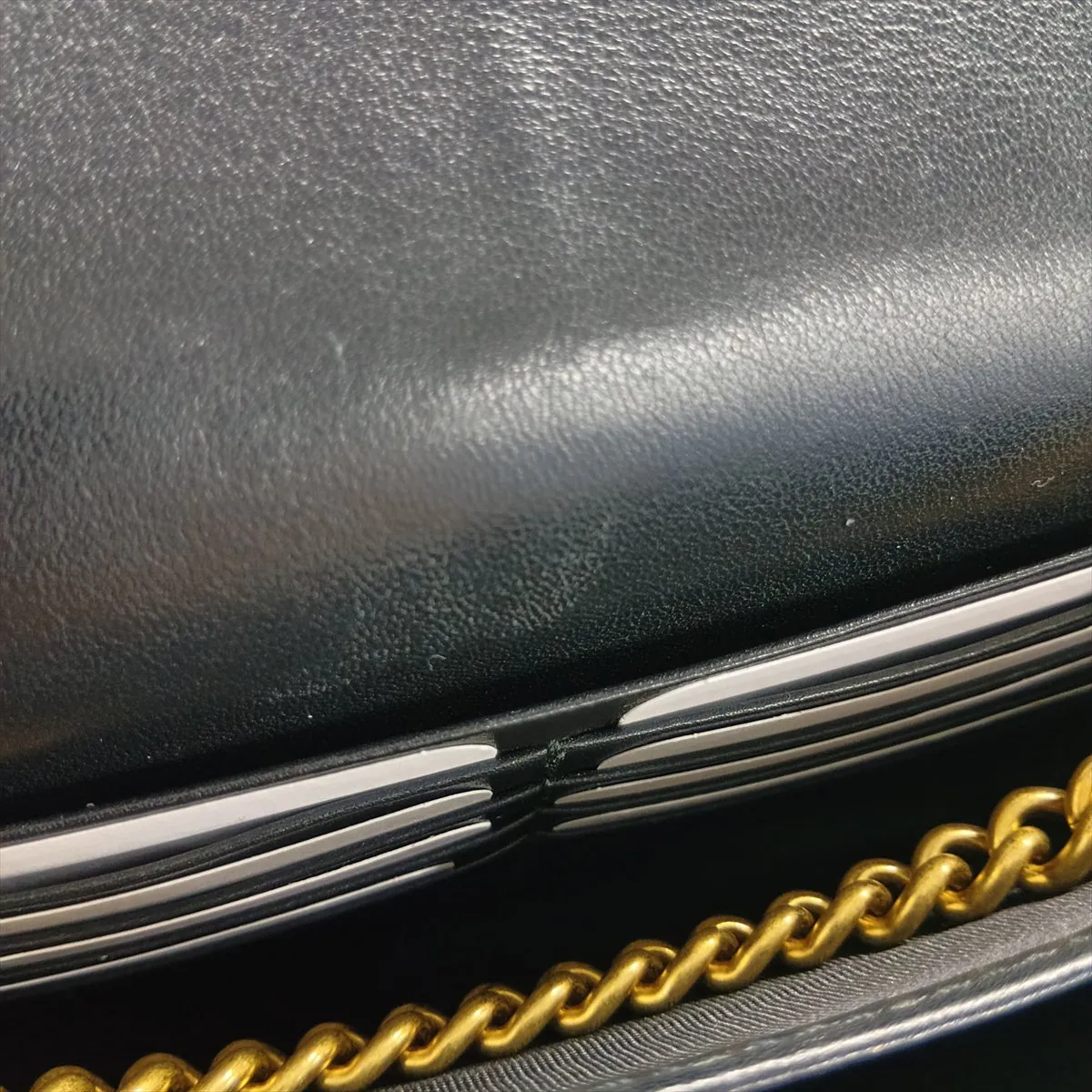 GG Marmont Leather Chain Wallet, Black, 474575 — view 15