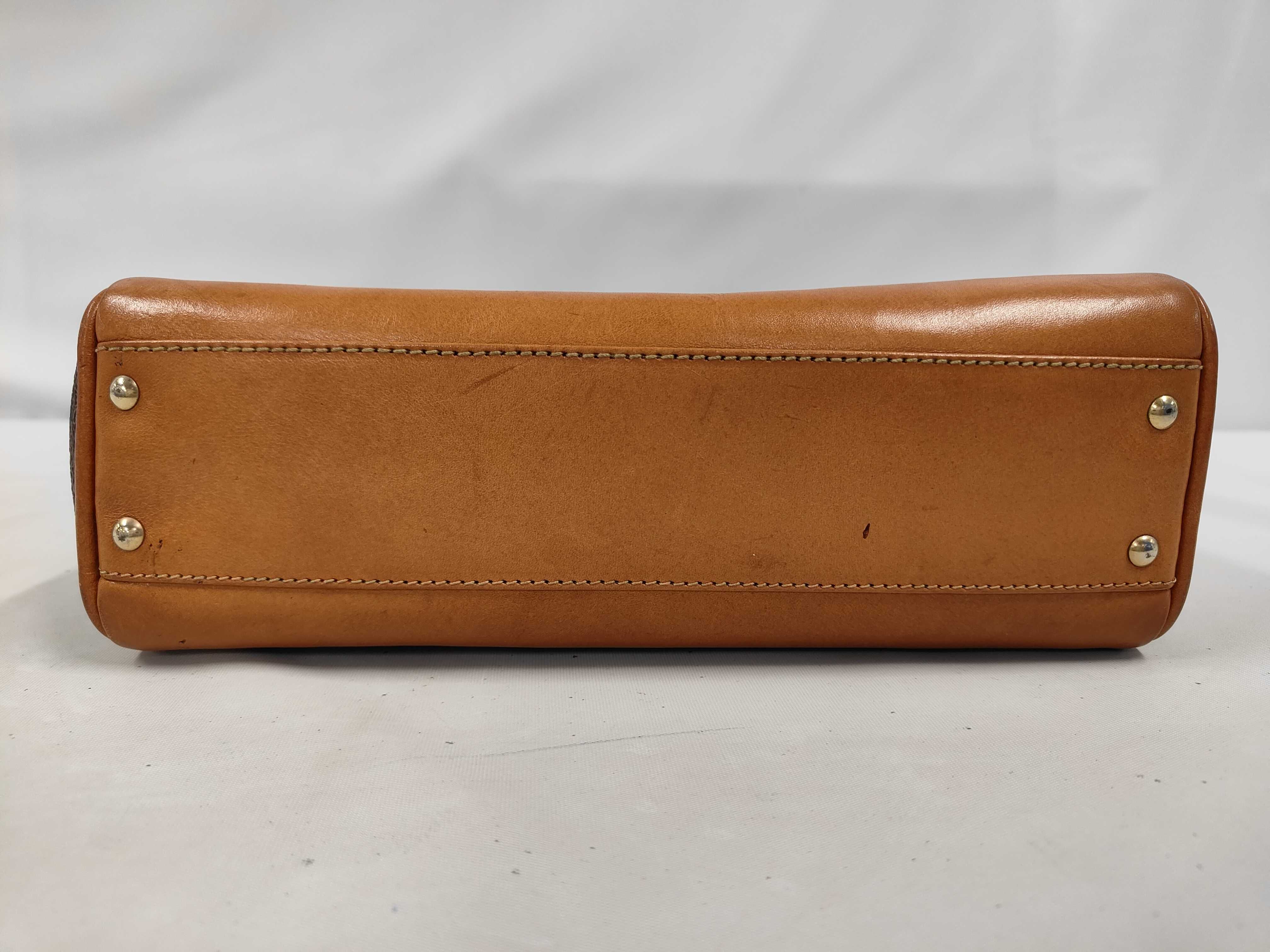 Brown Macadam Pattern Vintage Shoulder Bag — view 3