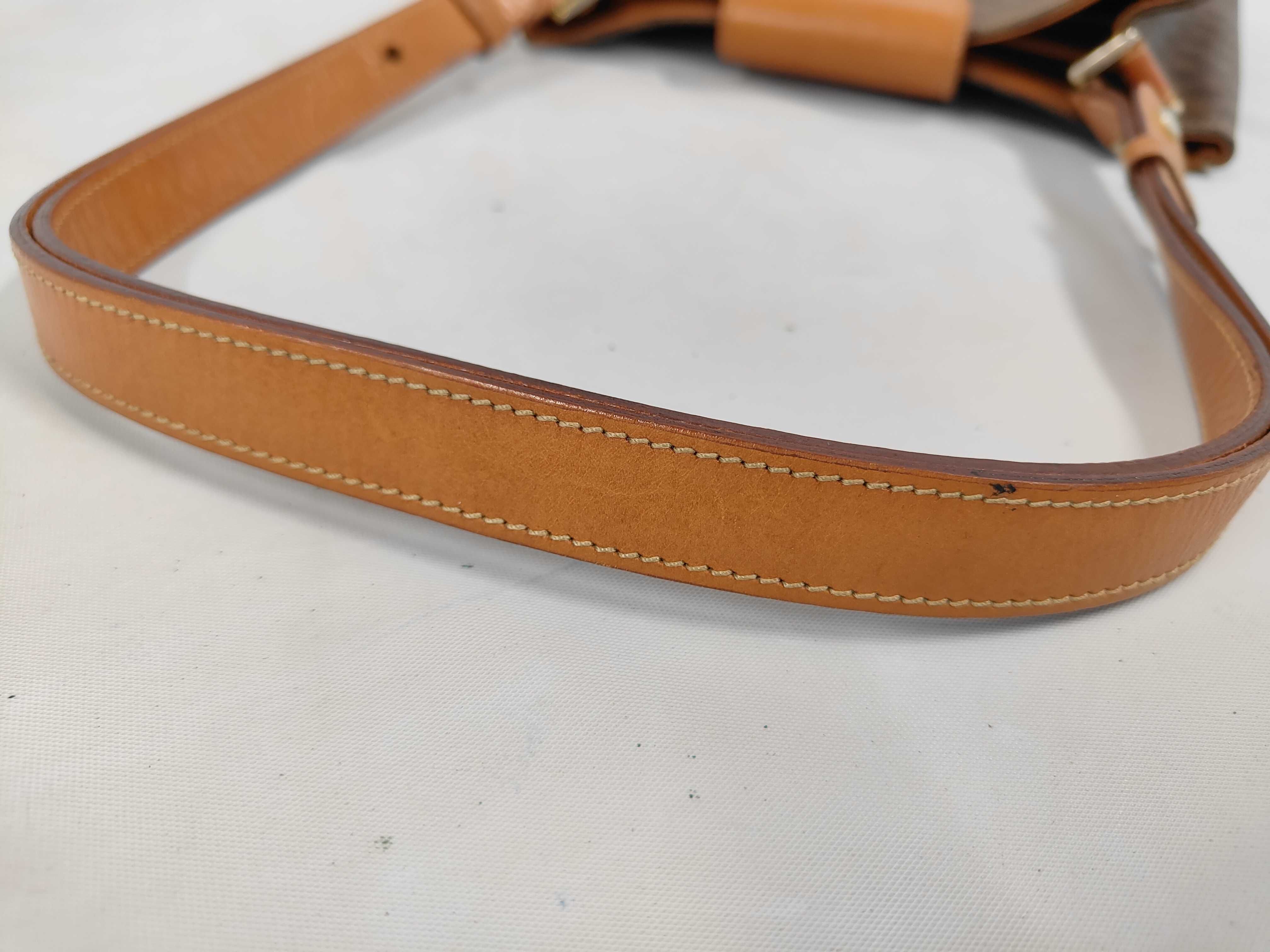 Brown Macadam Pattern Vintage Shoulder Bag — view 5