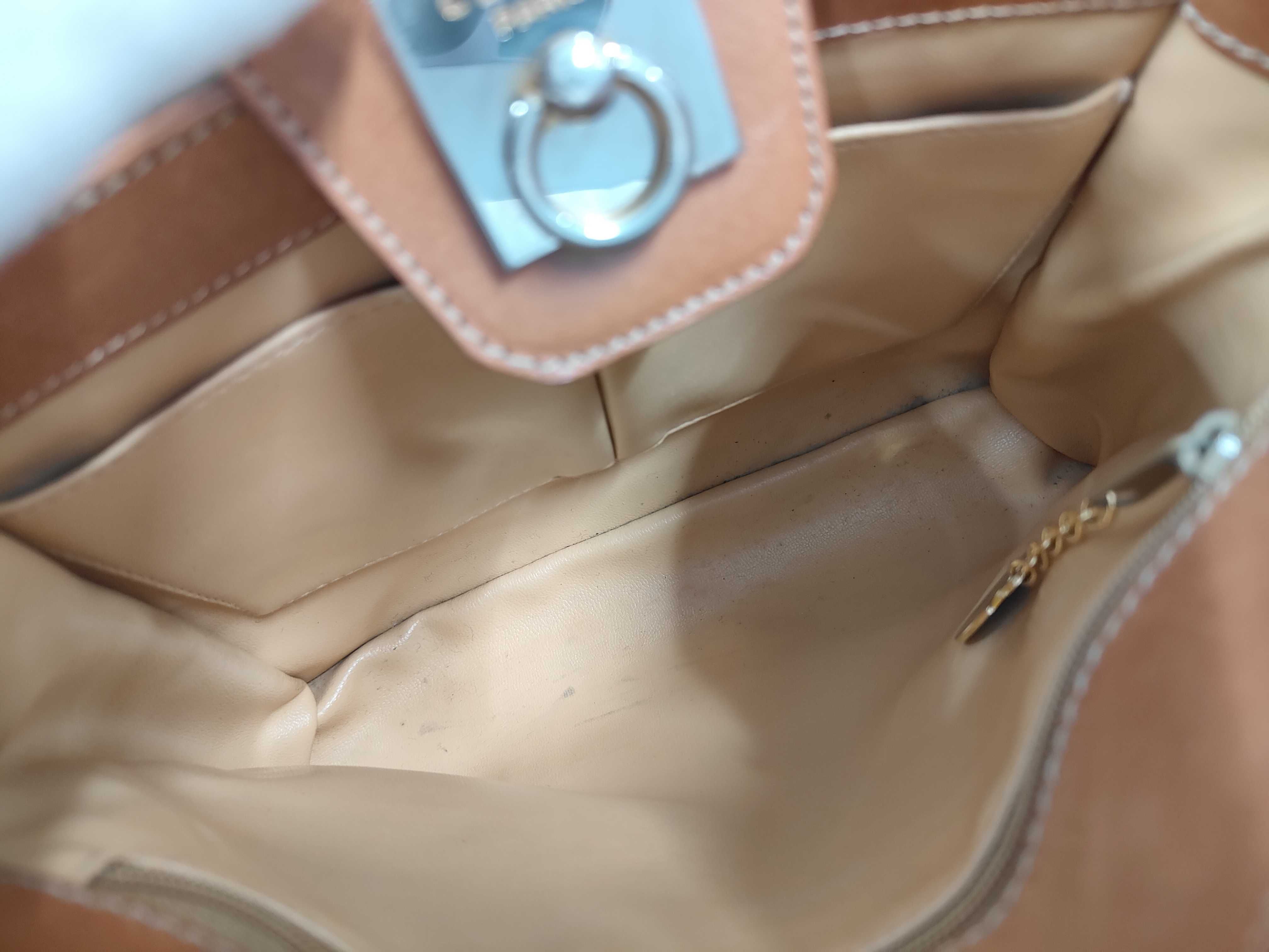 Brown Macadam Pattern Vintage Shoulder Bag — view 10