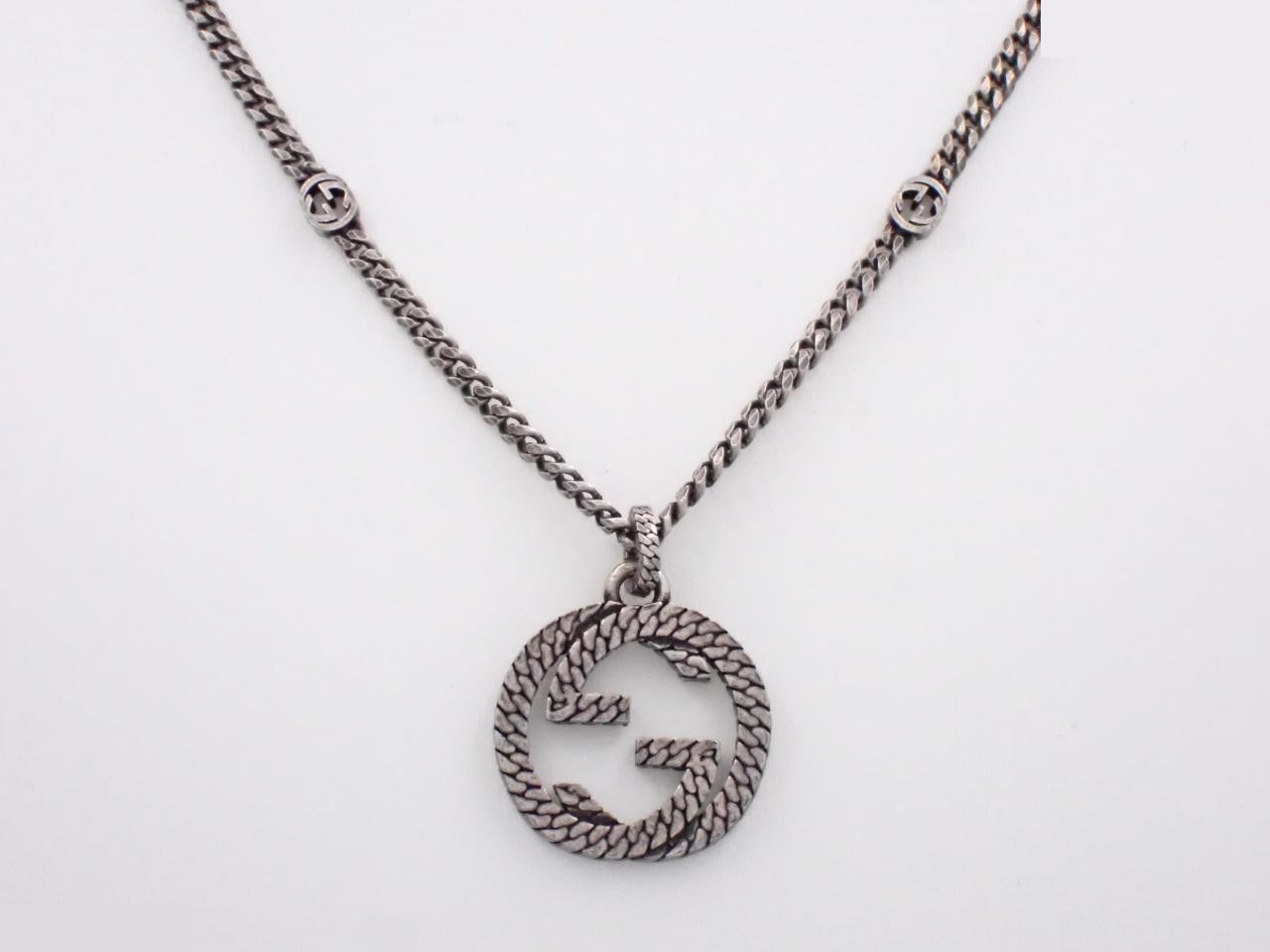 Interlocking G Necklace, SV925, 14.4g