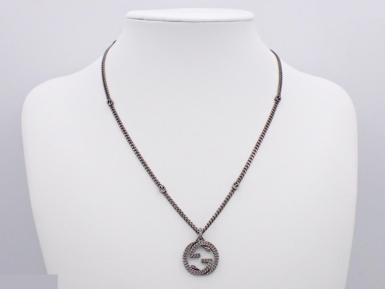 Interlocking G Necklace, SV925, 14.4g — view 3