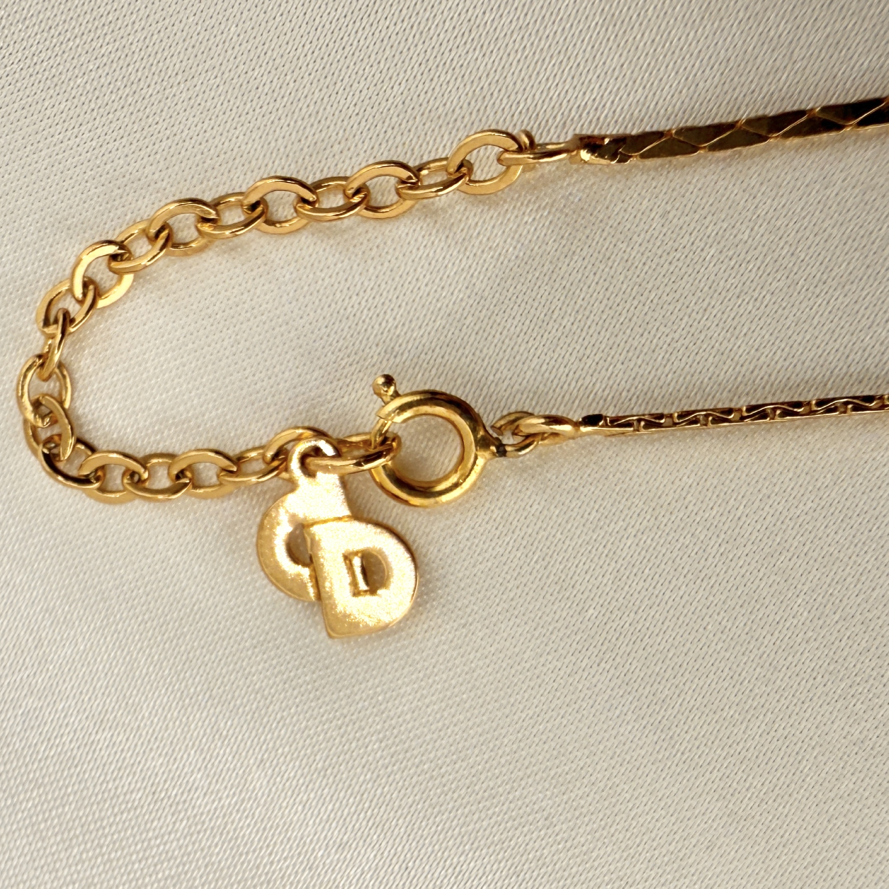 Necklace Logo Rhinestone GP Gold Color Necklace — view 3