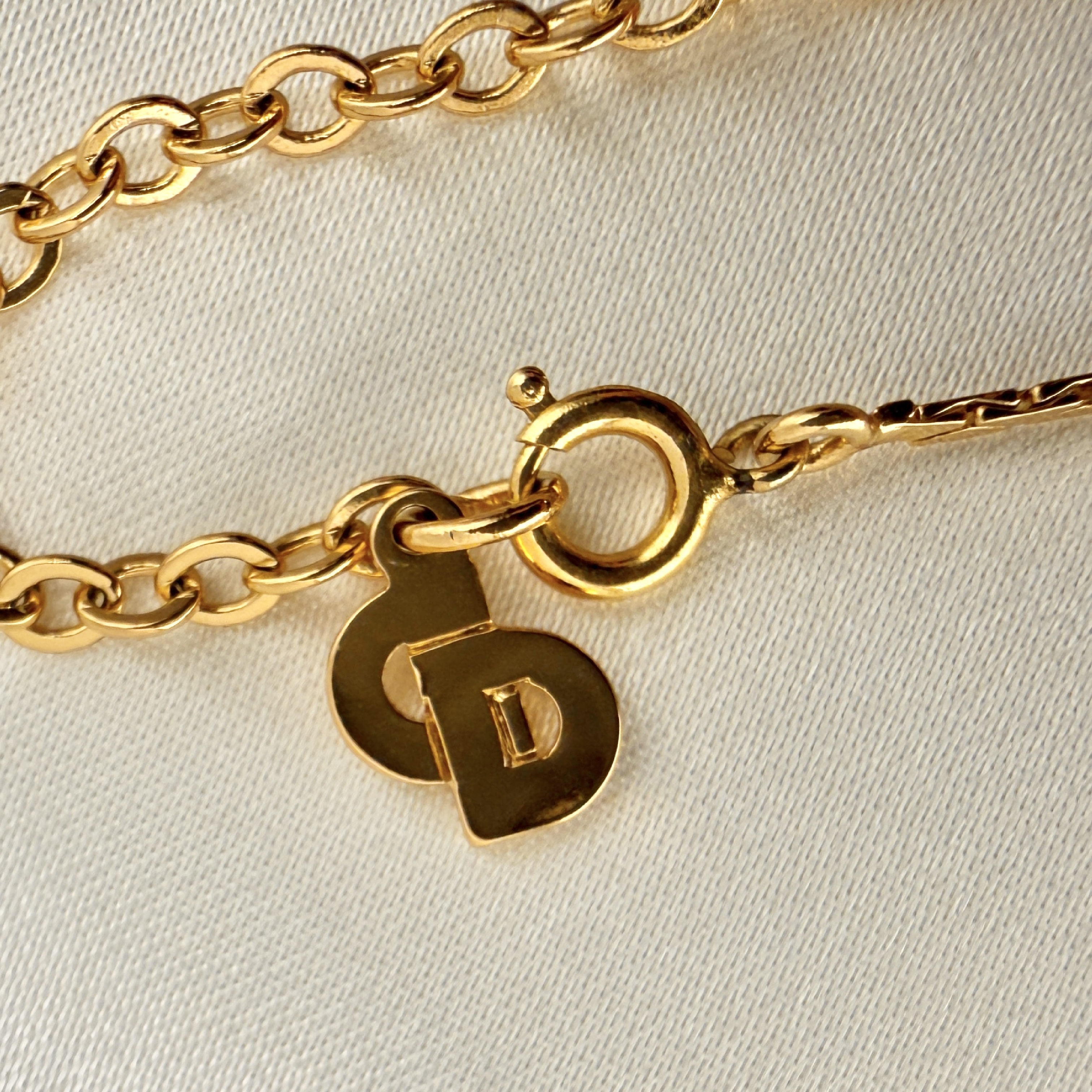 Necklace Logo Rhinestone GP Gold Color Necklace — view 4