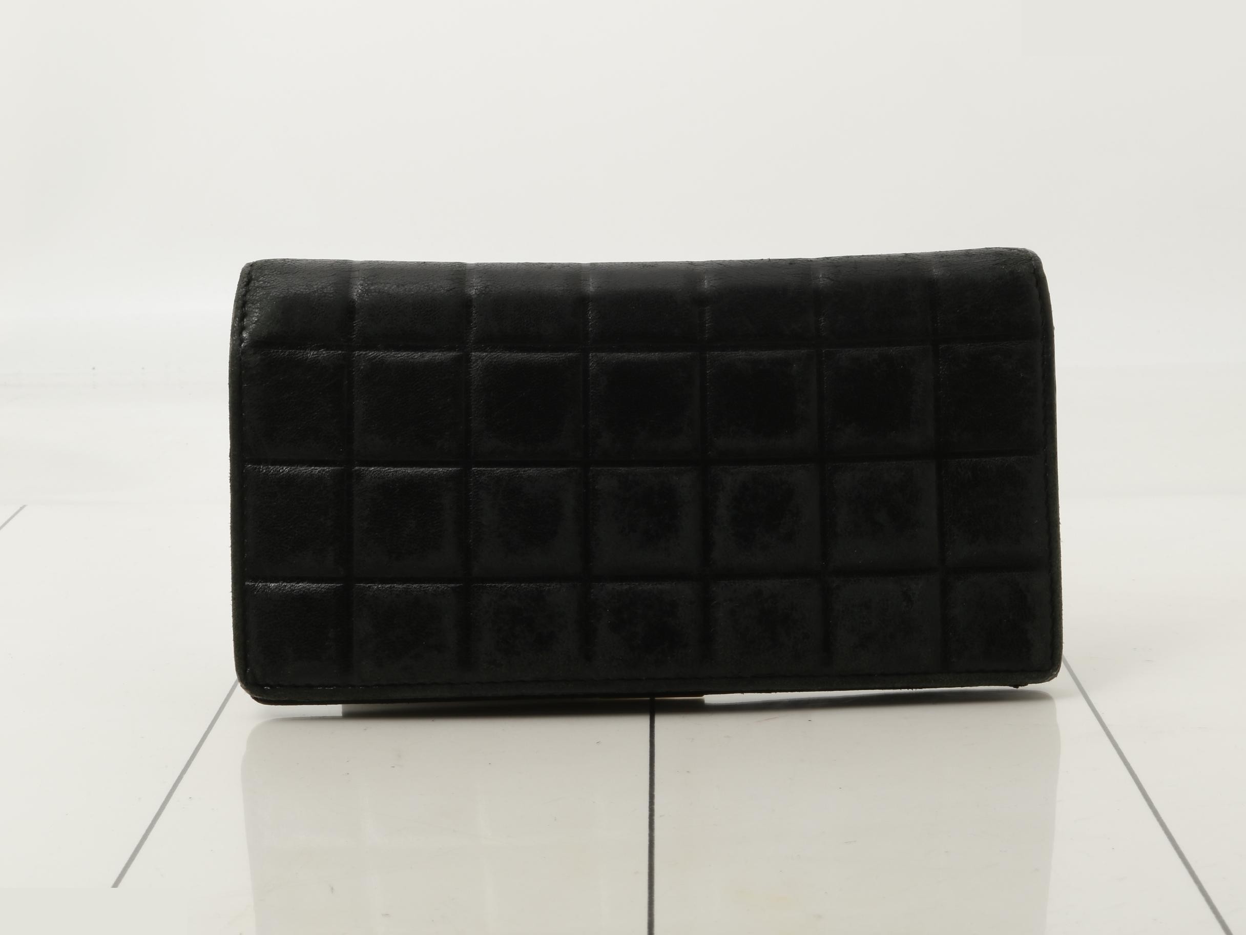 Chocolate bar long wallet, black — view 2
