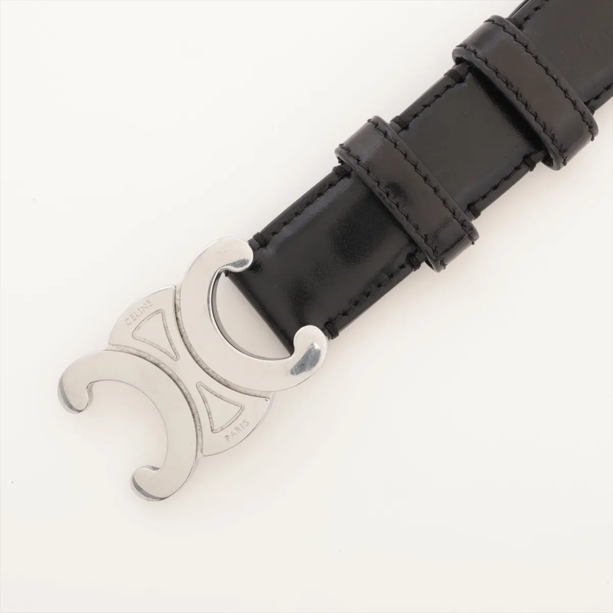 Triomphe Belt 75 Leather Black — view 2