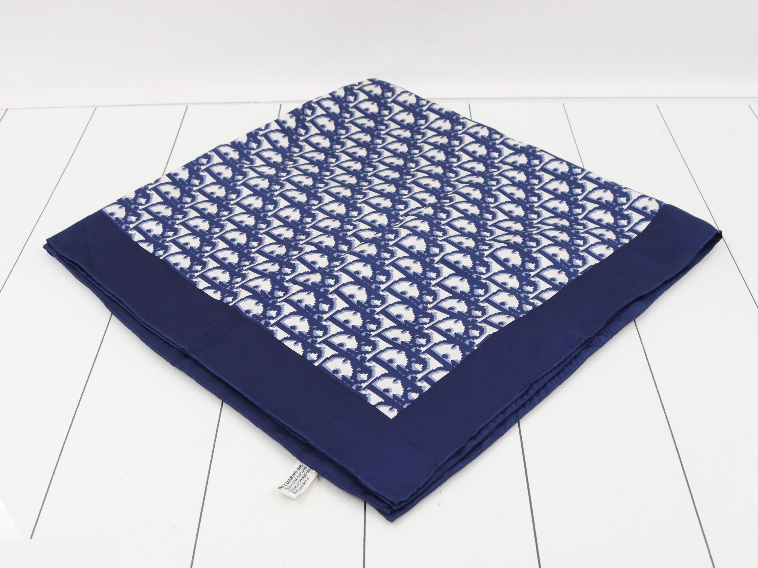 Scarf, Trotter brand, navy, approximately 79 x 79 cm — view 2