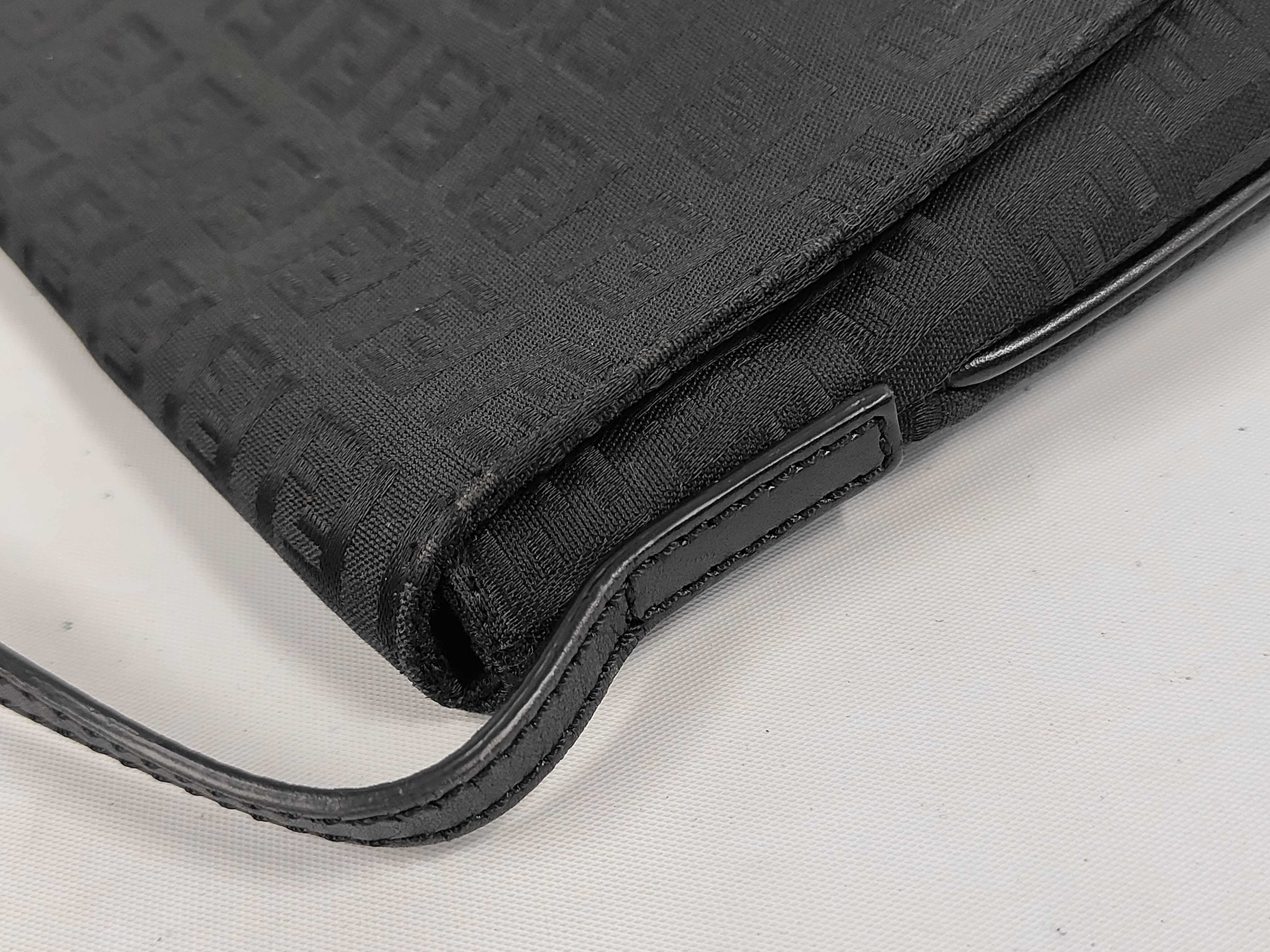 8BT075 Zucchino Shoulder Bag, Half Flap, Vertical, Canvas, Black Shoulder Bag — view 6