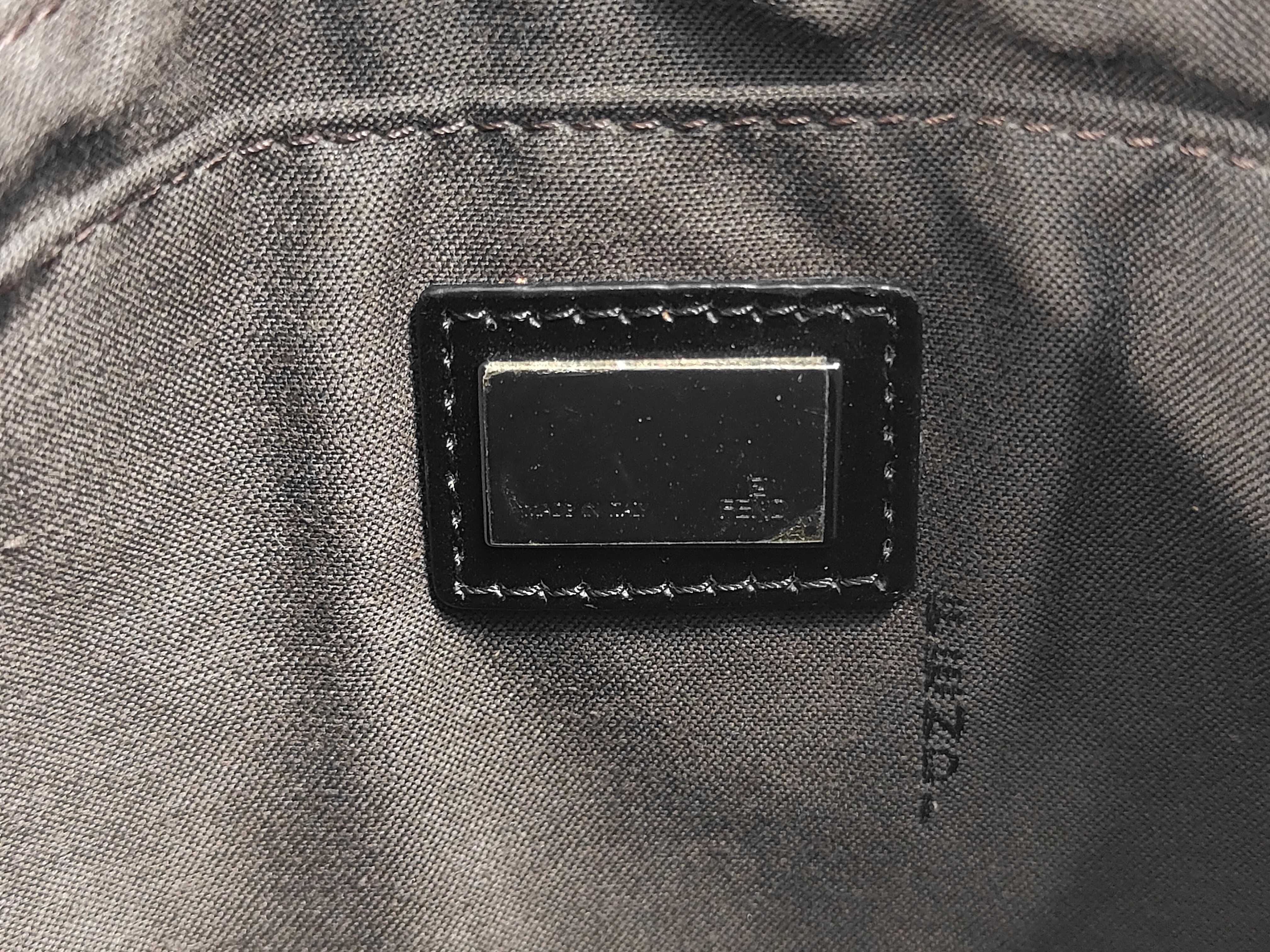8BT075 Zucchino Shoulder Bag, Half Flap, Vertical, Canvas, Black Shoulder Bag — view 10