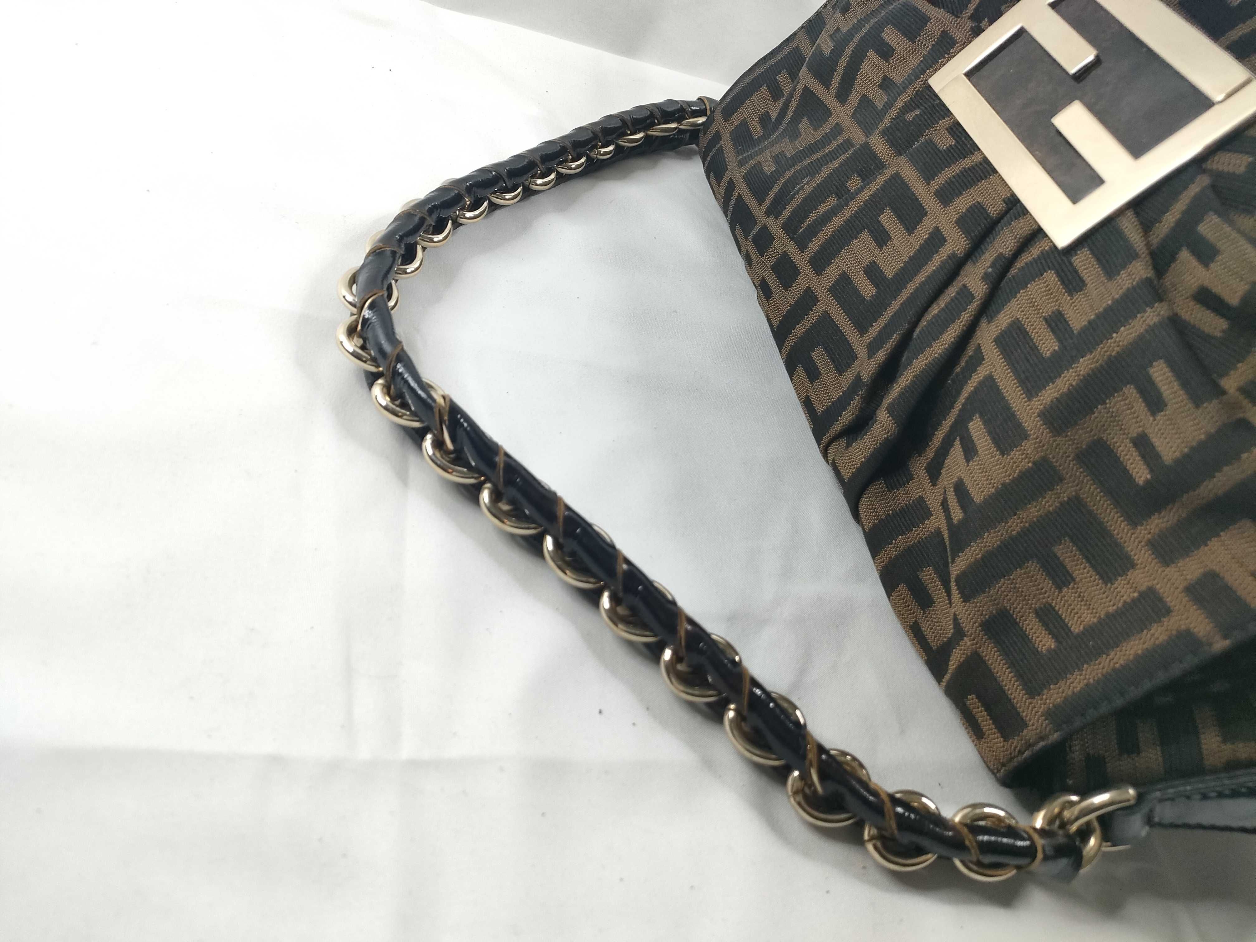 Zucca pattern Fendi Zucca Mia chain shoulder bag brown shoulder bag — view 6