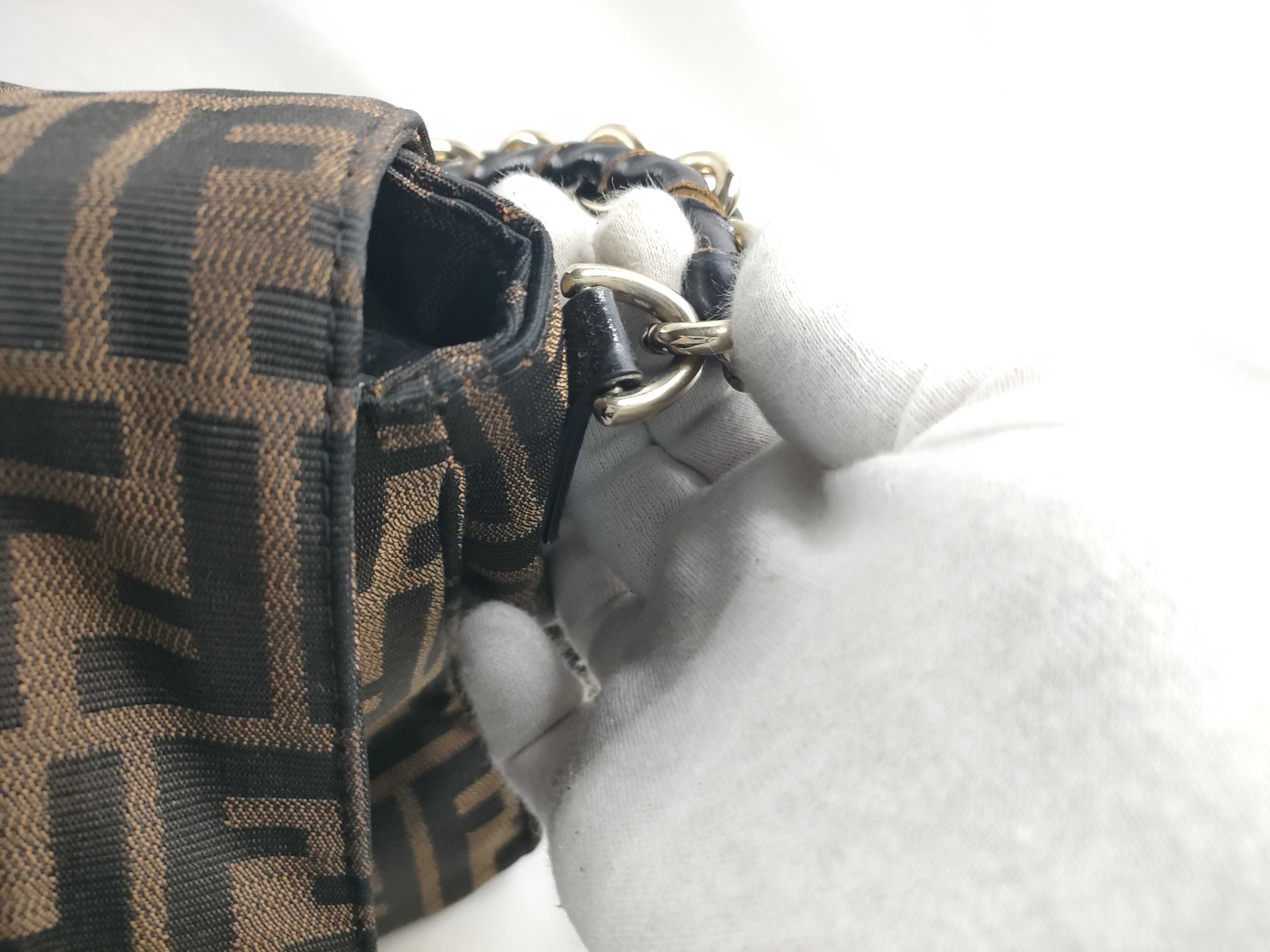 Zucca pattern Fendi Zucca Mia chain shoulder bag brown shoulder bag — view 8