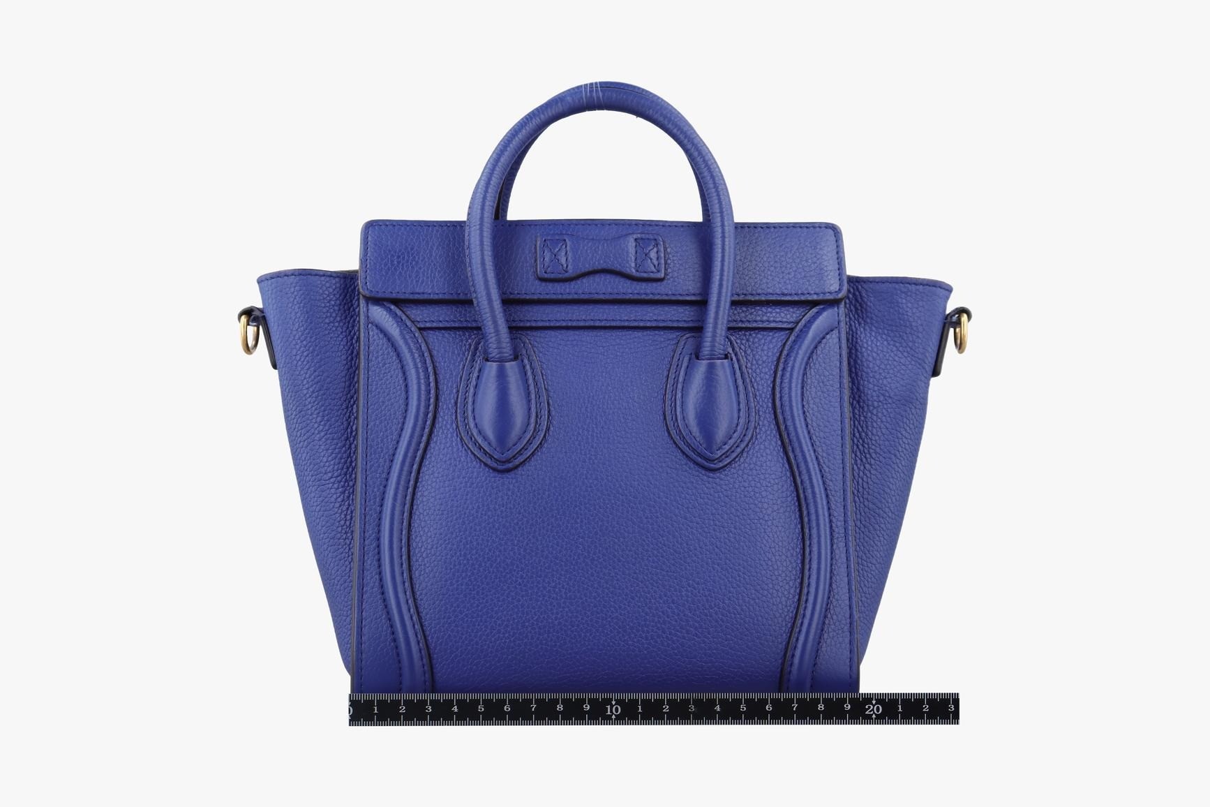 Luggage Nano Shopper Leather Blue — view 2