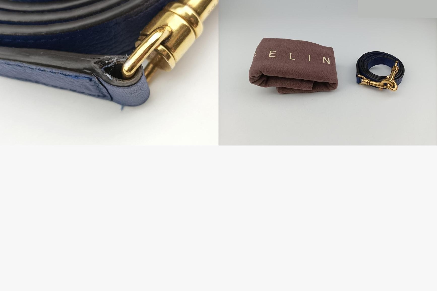 Luggage Nano Shopper Leather Blue — view 11