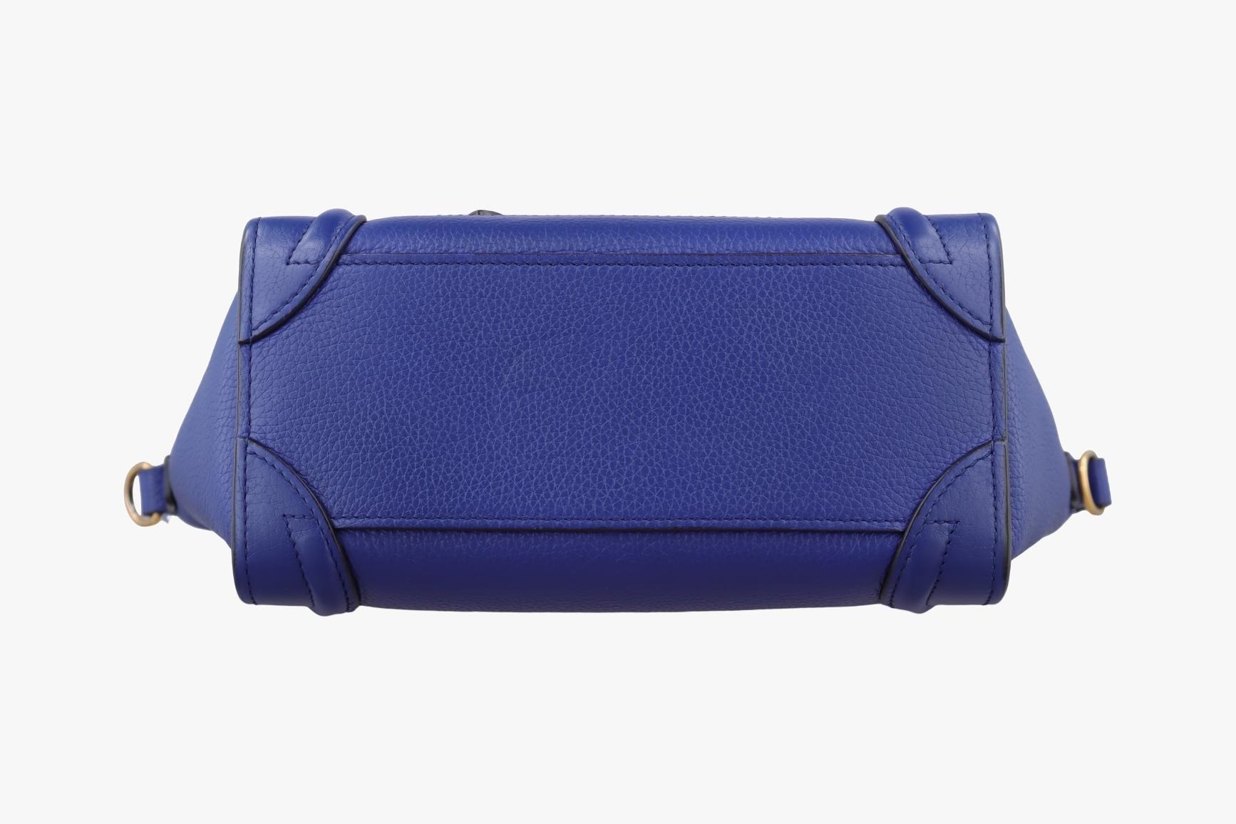 Luggage Nano Shopper Leather Blue — view 3