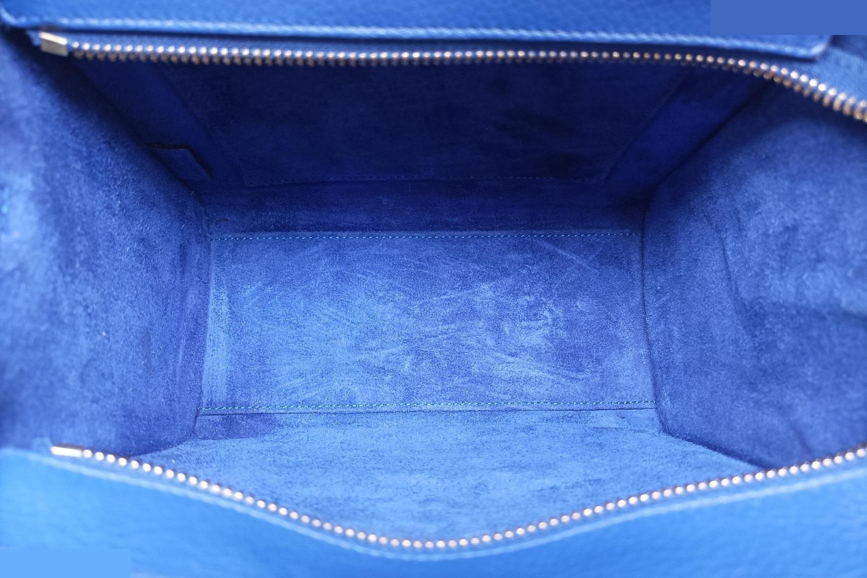 Luggage Nano Shopper Leather Blue — view 6