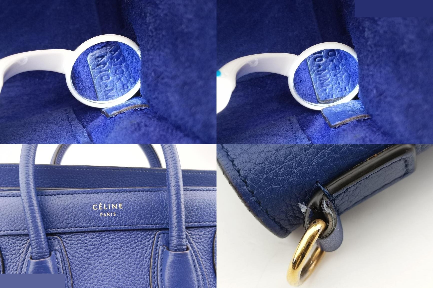 Luggage Nano Shopper Leather Blue — view 8