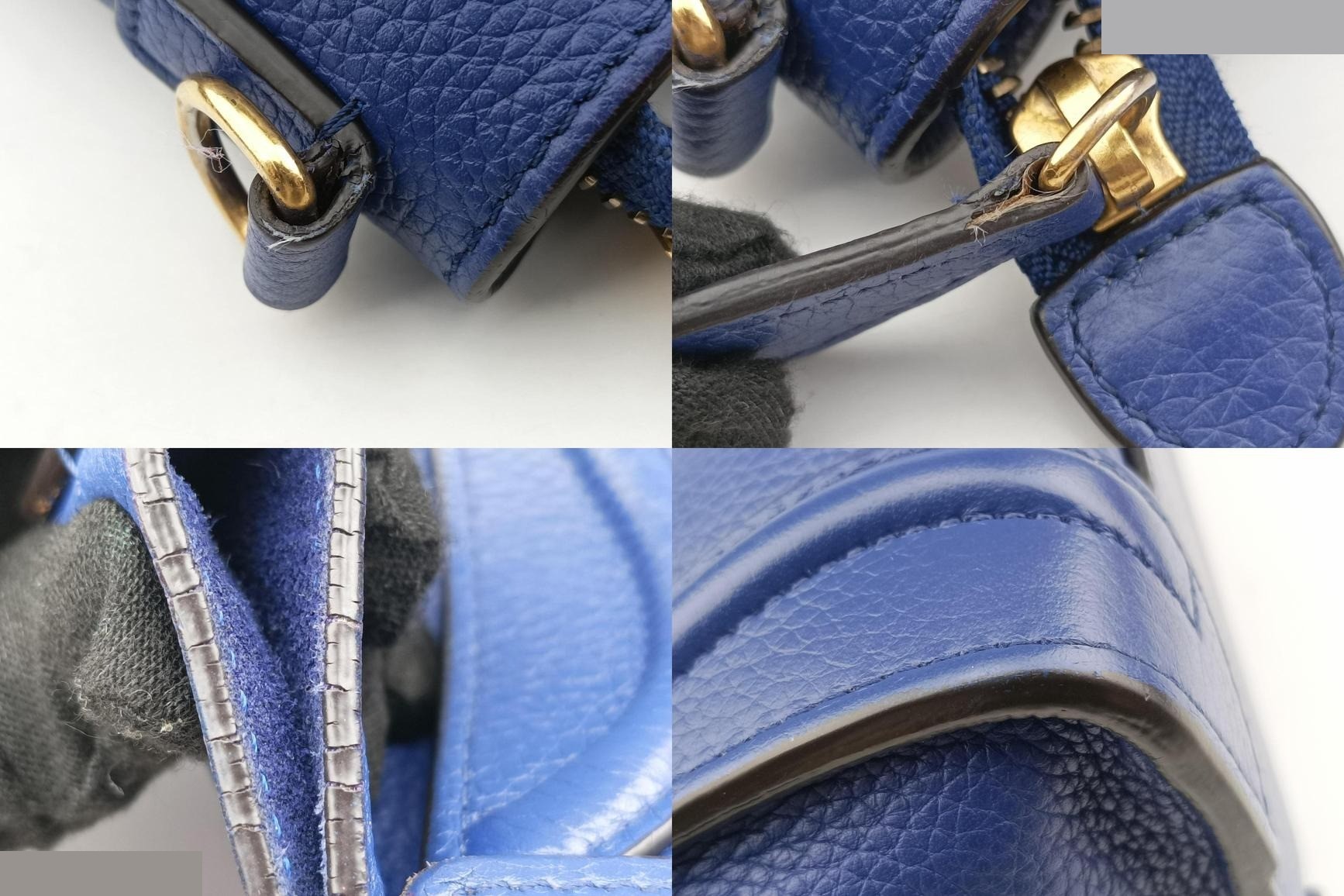Luggage Nano Shopper Leather Blue — view 9