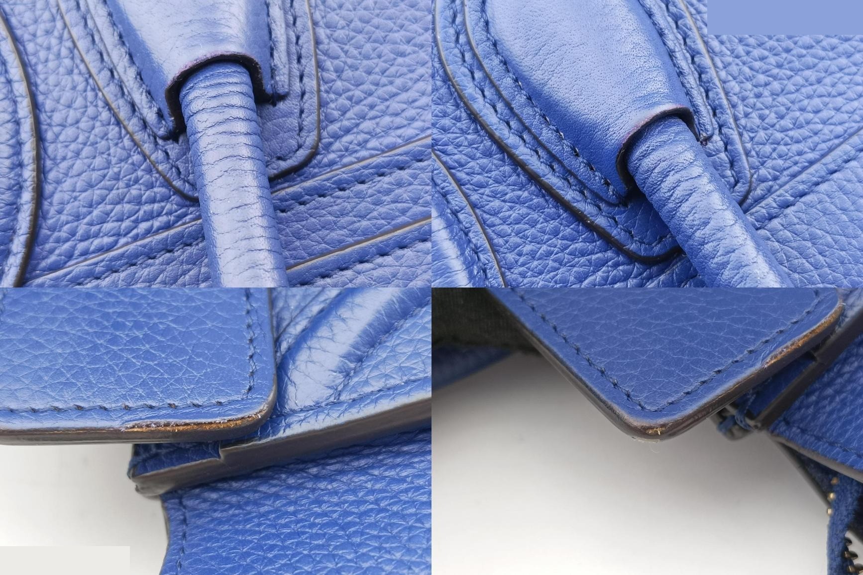 Luggage Nano Shopper Leather Blue — view 10