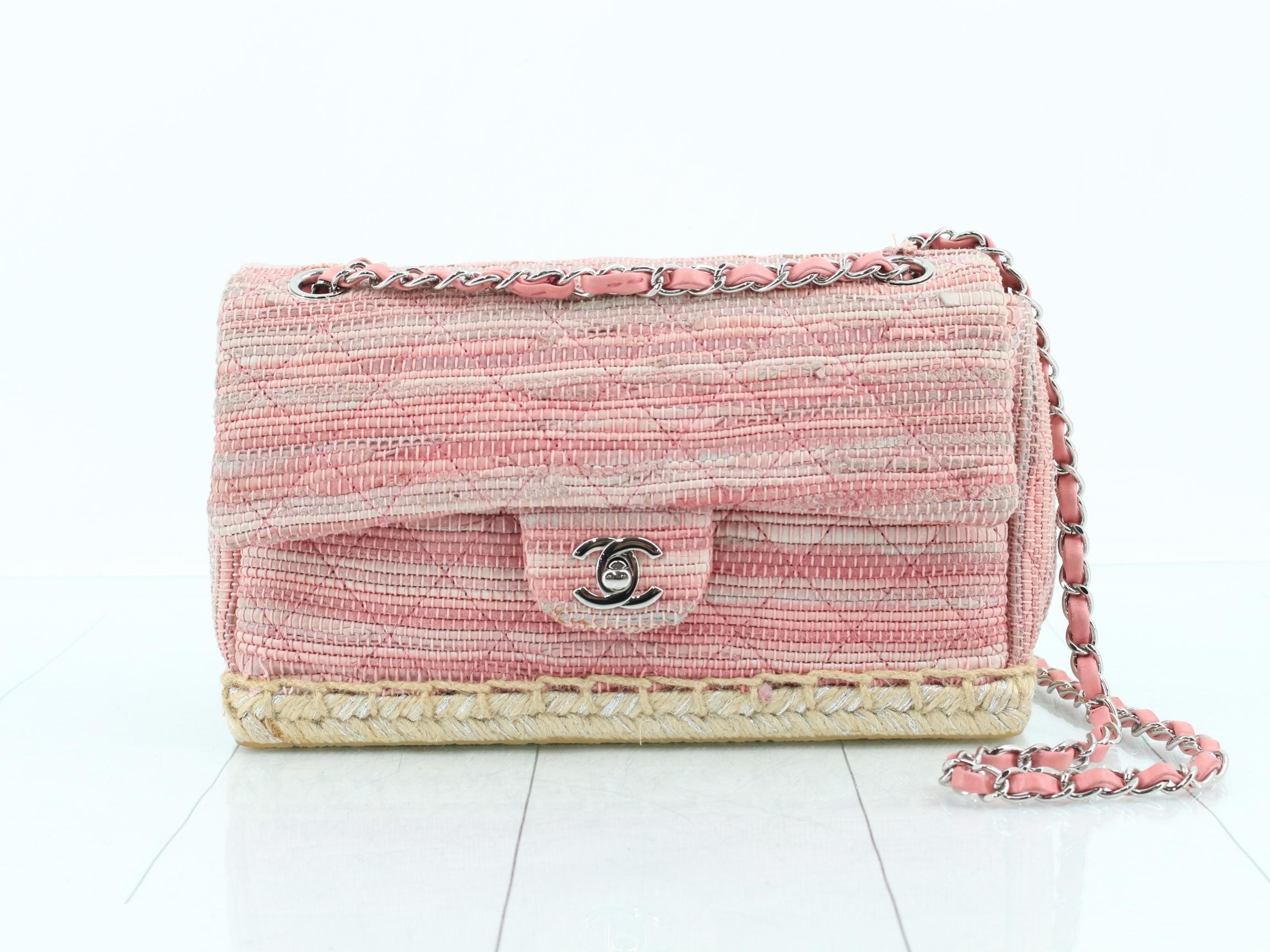Matelassé Espadrille Chain Shoulder Bag, Series 14