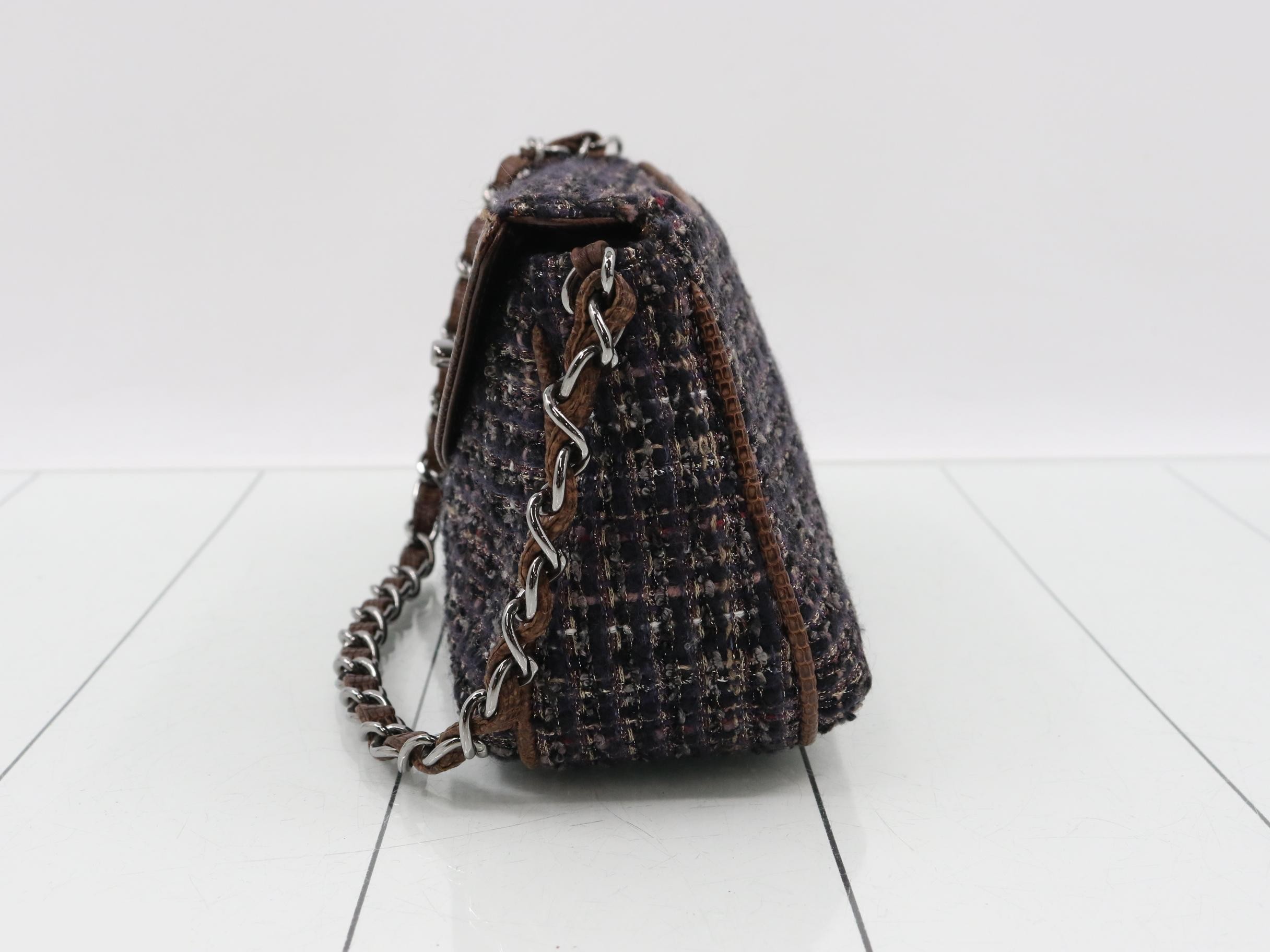 Shoulder bag, tweed, Coco Mark, flap bag, multicolor, number 10s — view 3