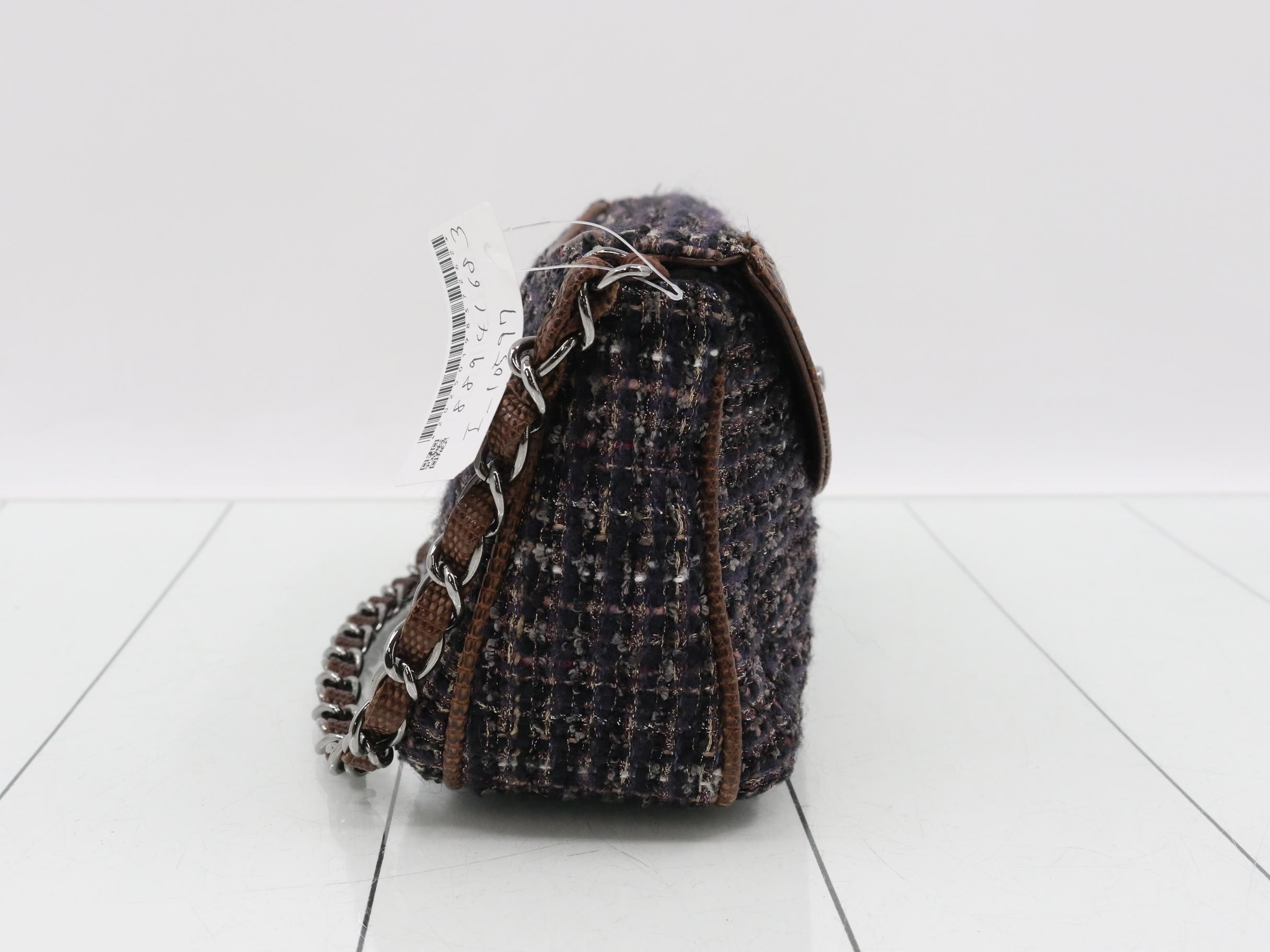 Shoulder bag, tweed, Coco Mark, flap bag, multicolor, number 10s — view 4