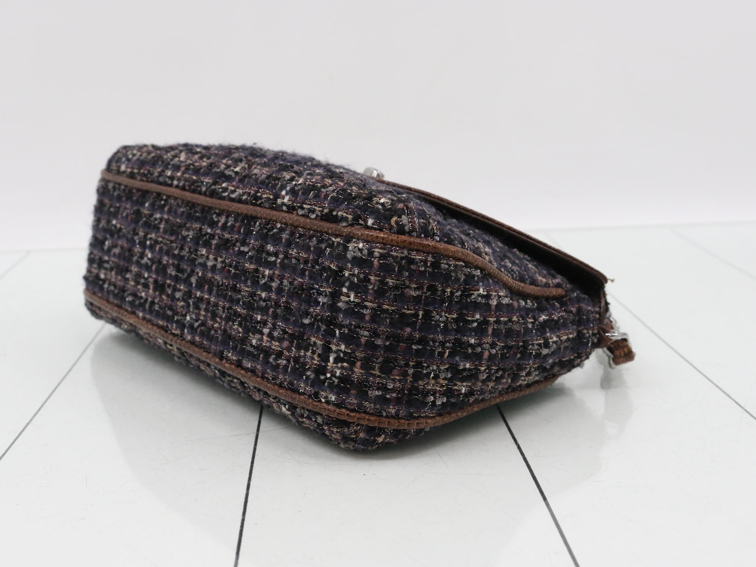 Shoulder bag, tweed, Coco Mark, flap bag, multicolor, number 10s — view 6