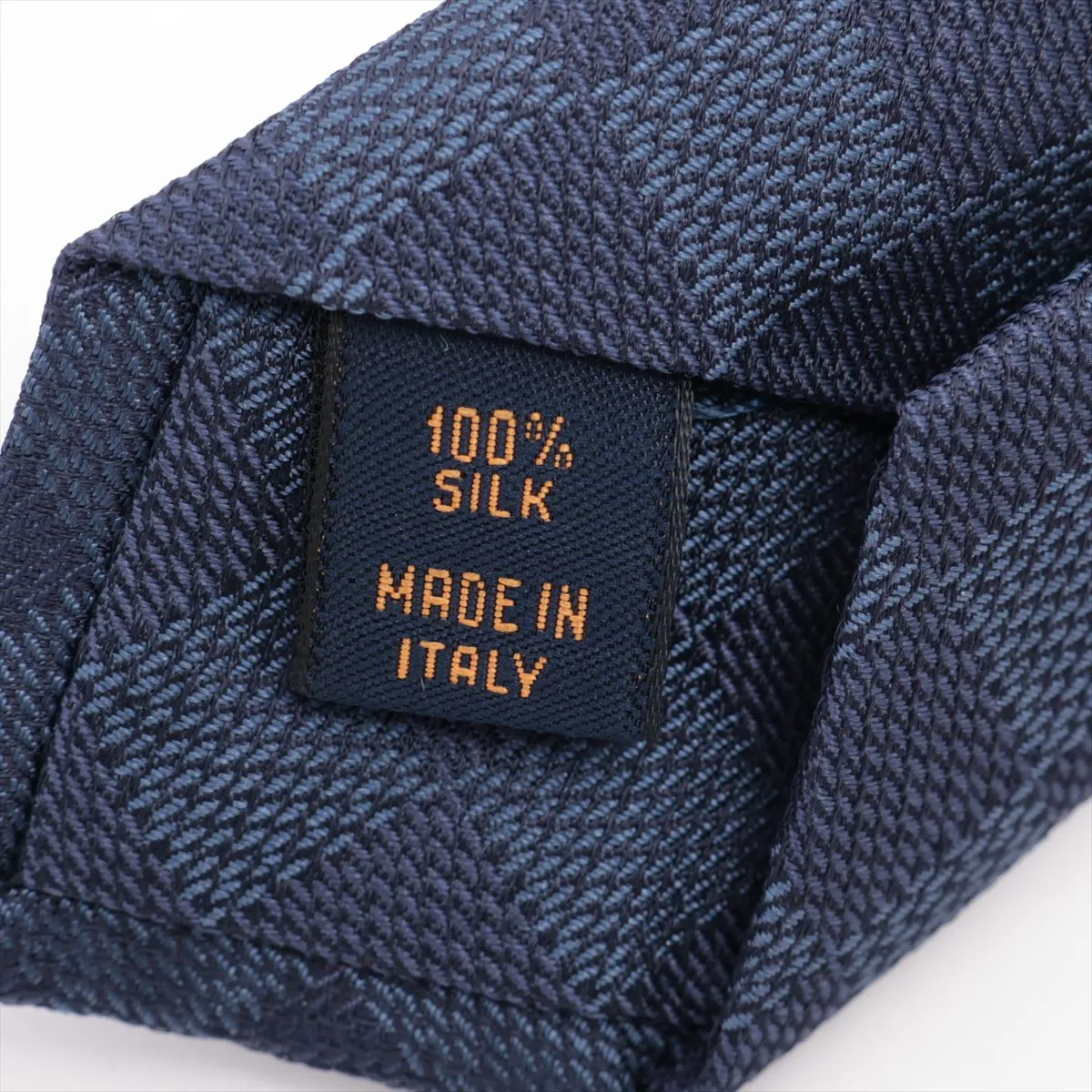 M78753 Cravat Damier Classic MR1221 Tie, Silk, Blue, with some wear and pilling. — view 4