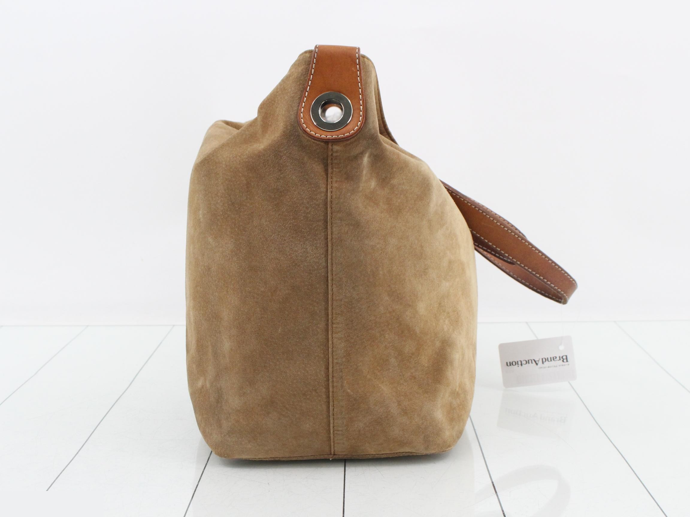 Blue Label Reversible Suede Tote Bag — view 4