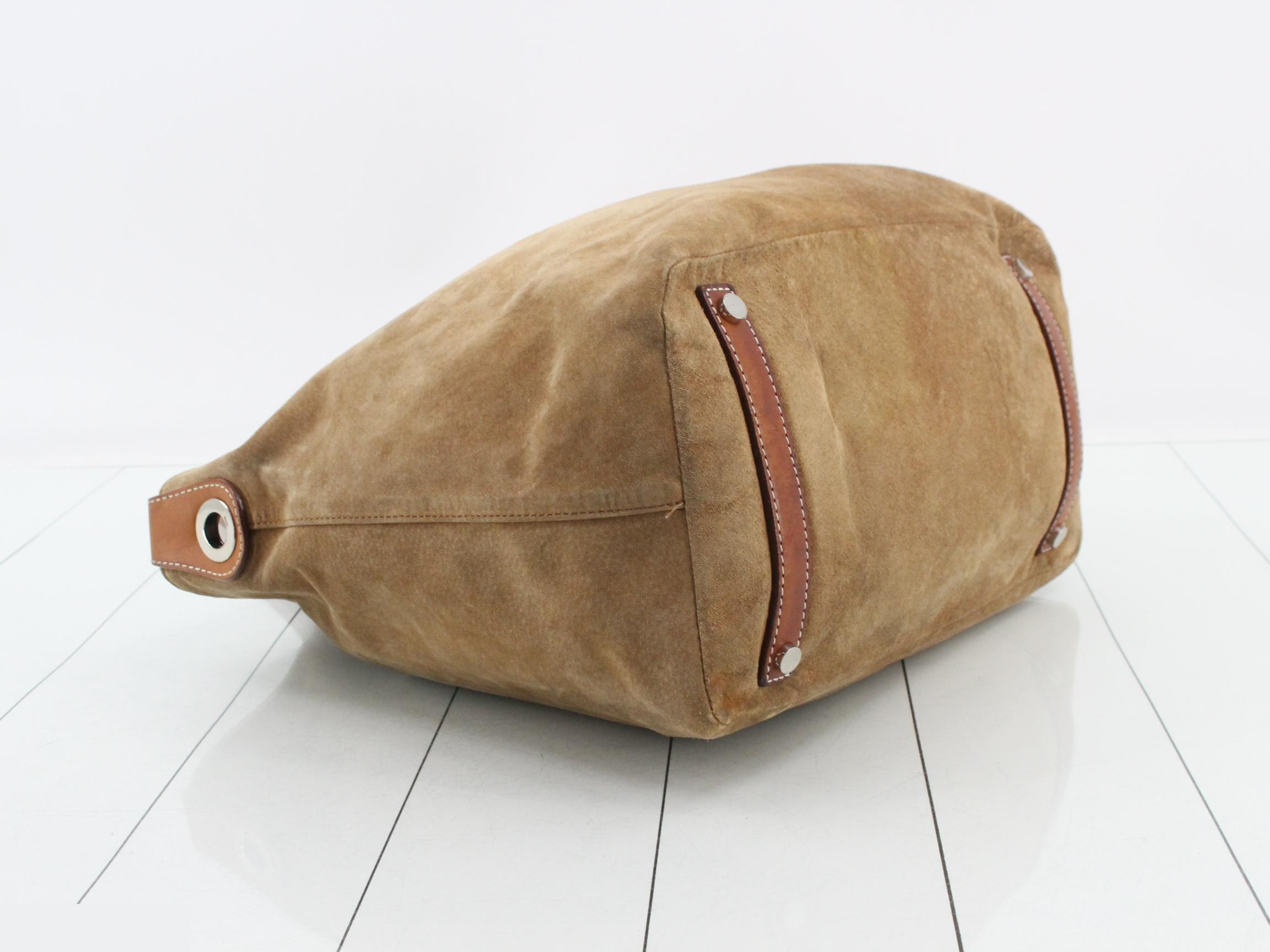 Blue Label Reversible Suede Tote Bag — view 5