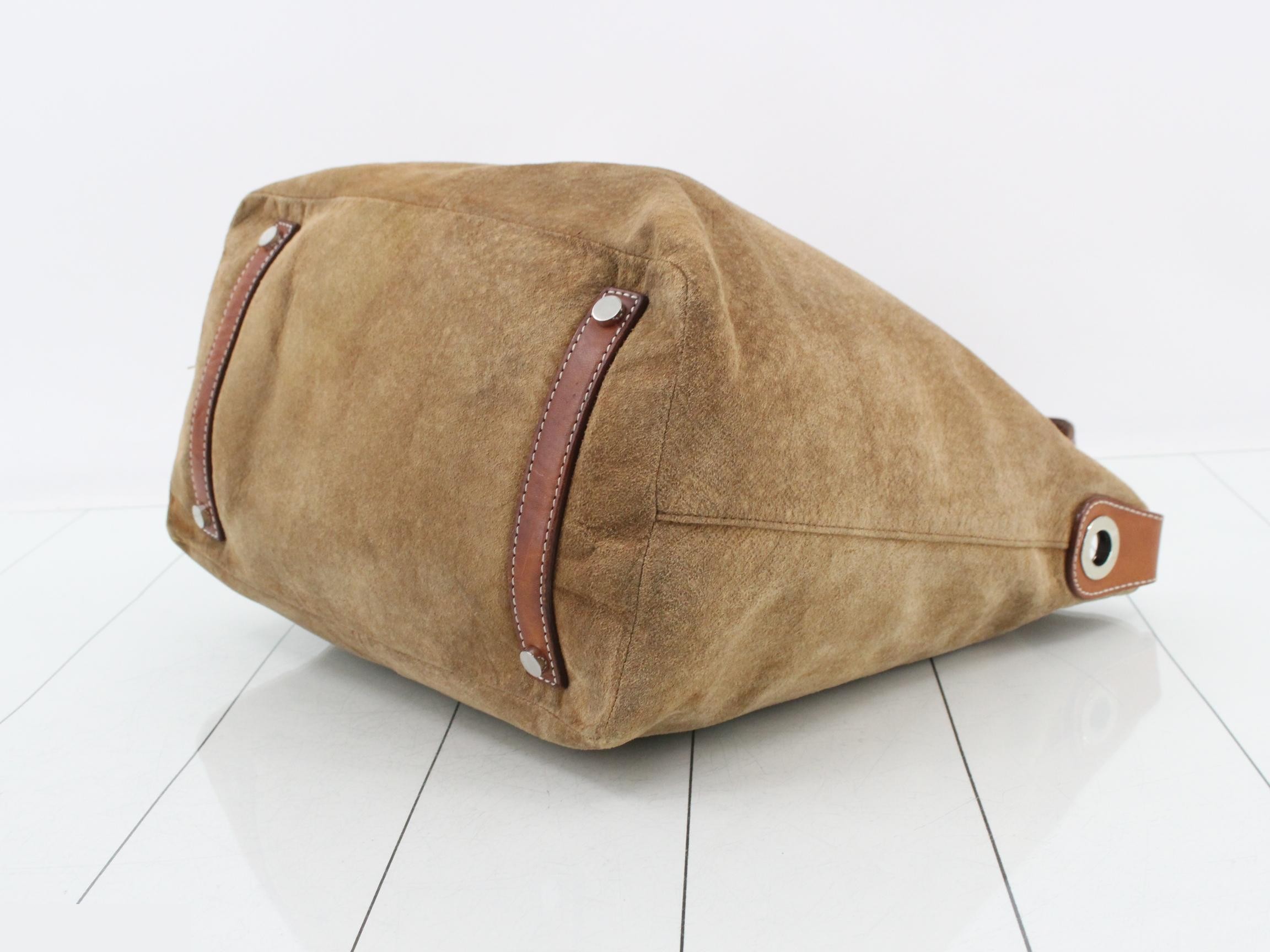 Blue Label Reversible Suede Tote Bag — view 6