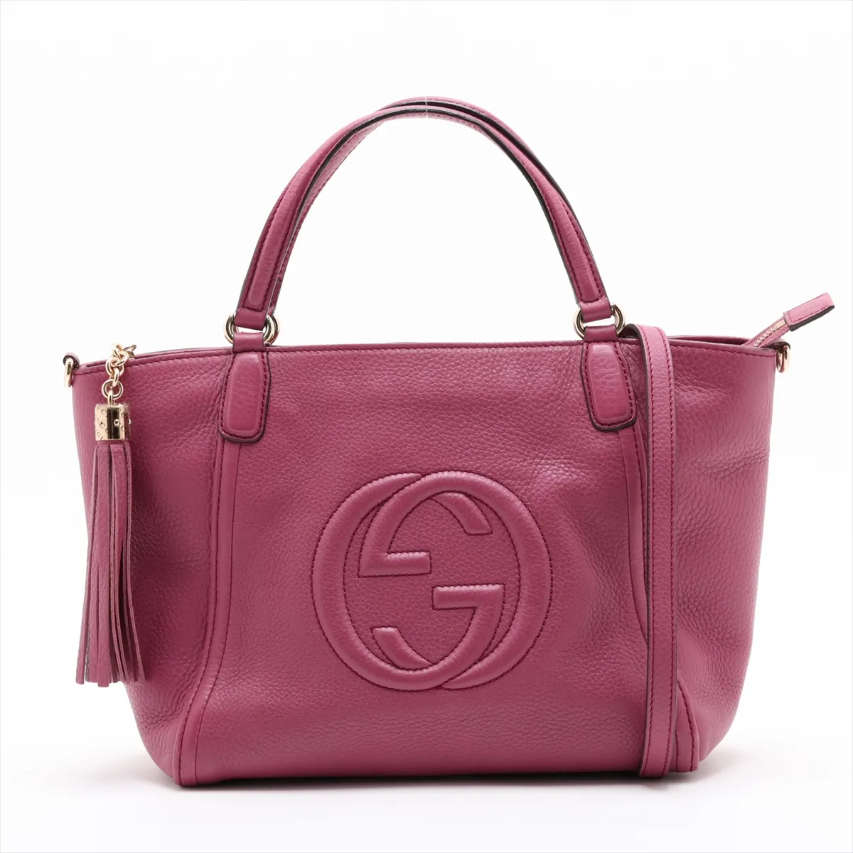 Soho Leather 2-Way Handbag, Purple, 369176