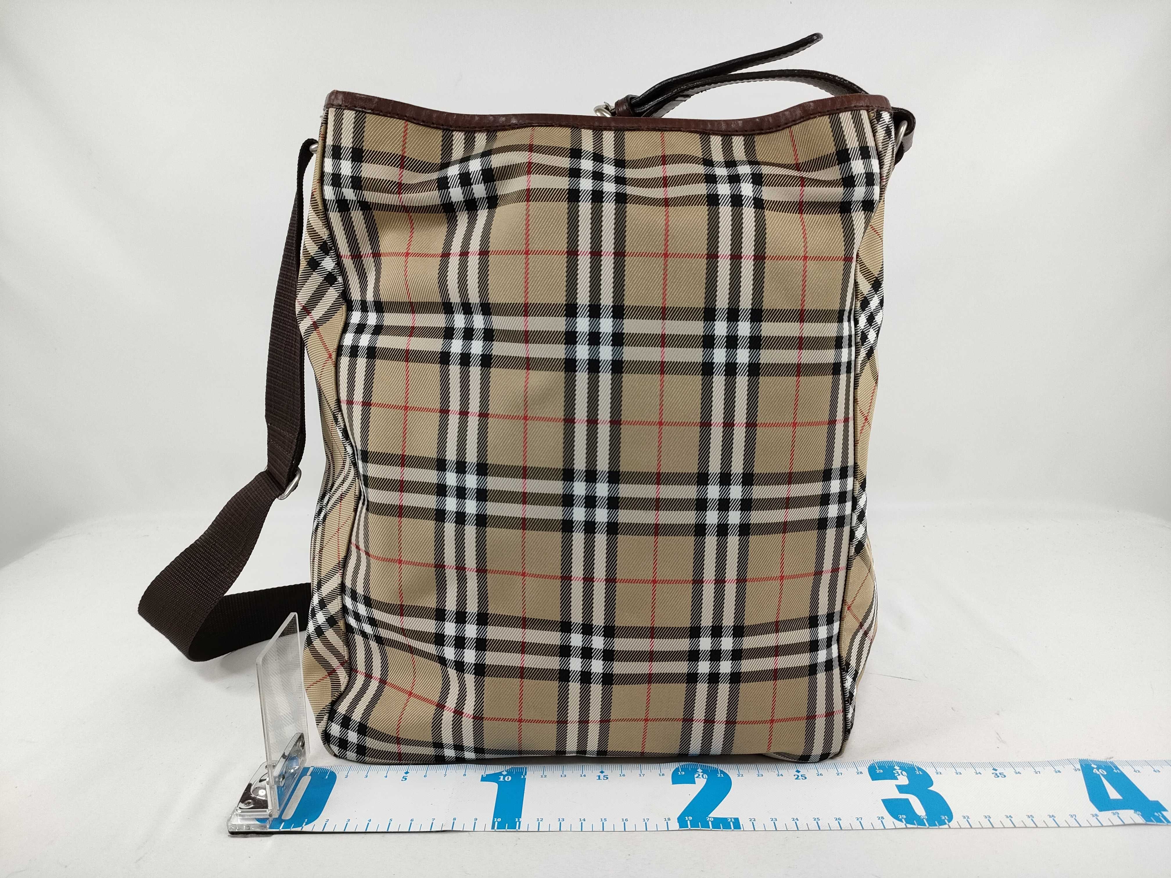Blue Label Check Canvas Shoulder Bag — view 2