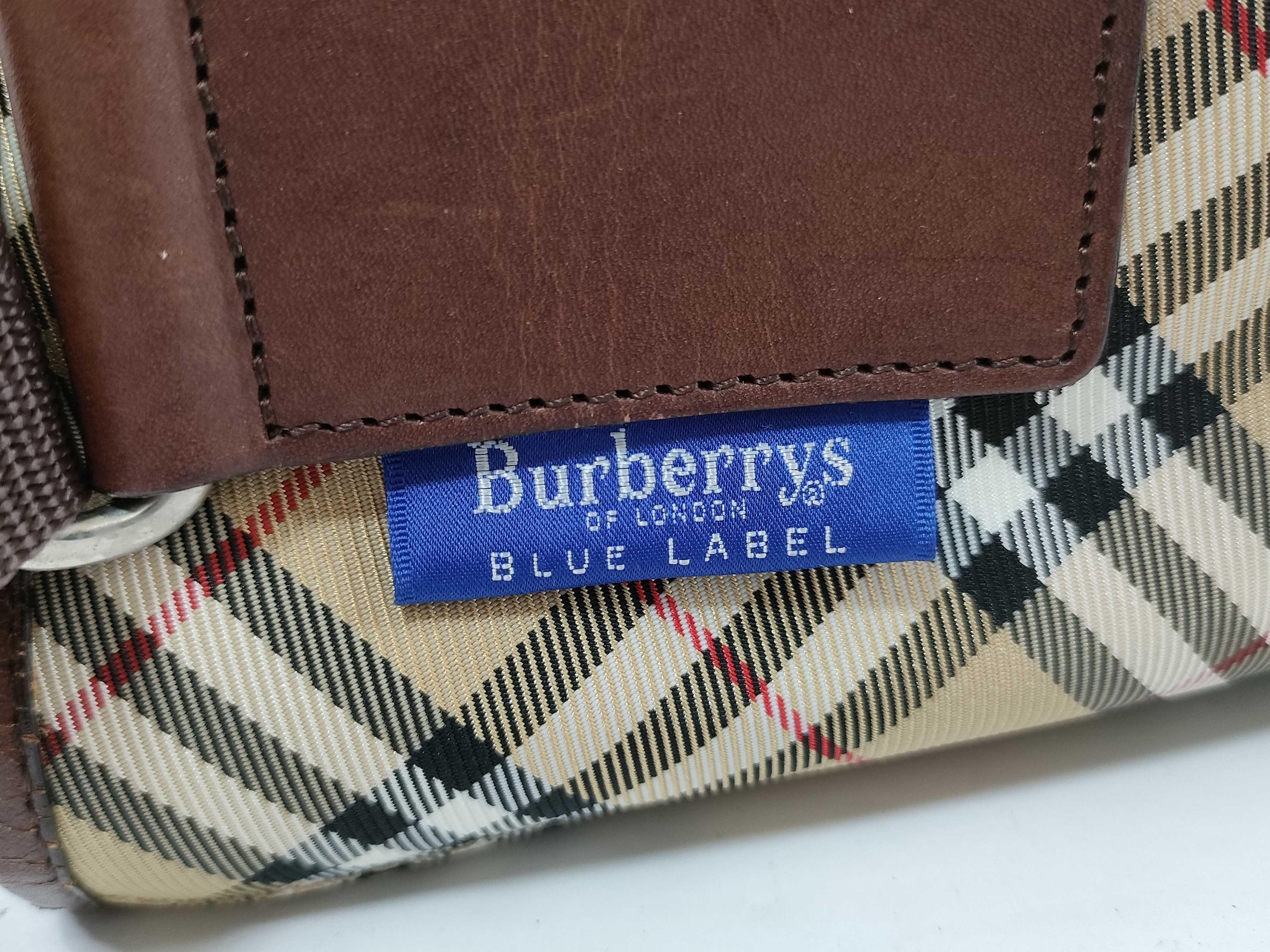 Blue Label Check Canvas Shoulder Bag — view 13