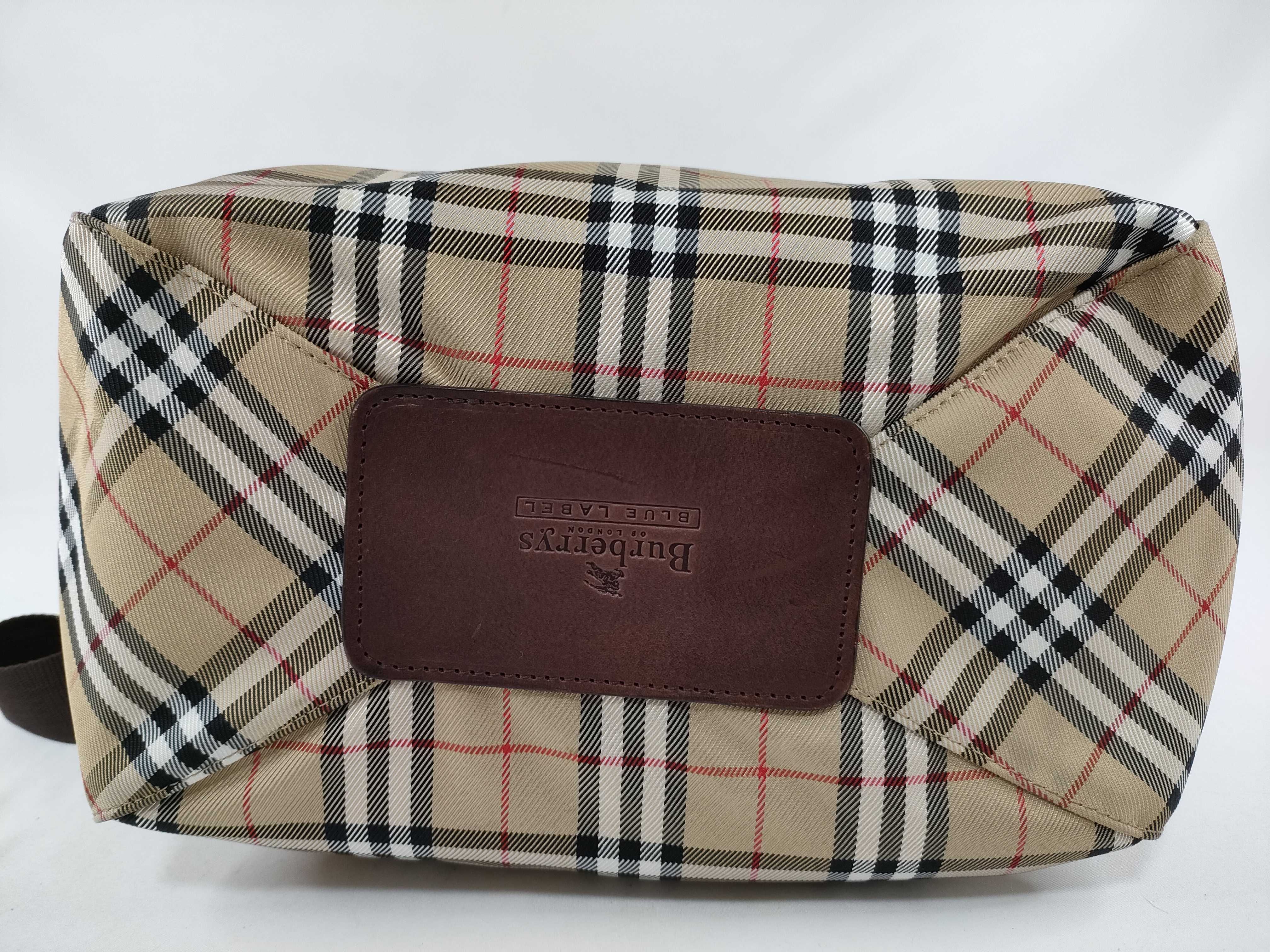 Blue Label Check Canvas Shoulder Bag — view 3
