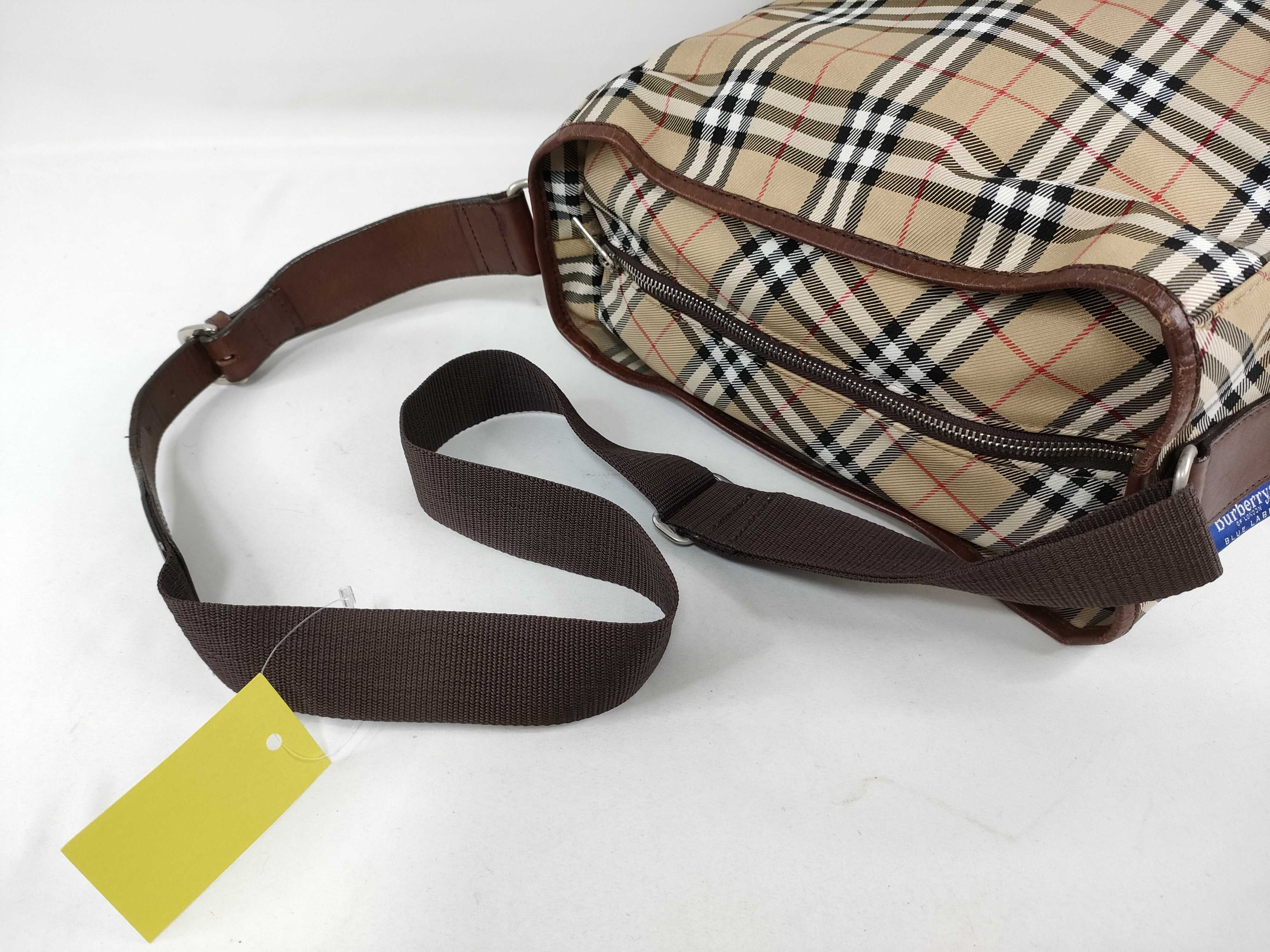 Blue Label Check Canvas Shoulder Bag — view 5