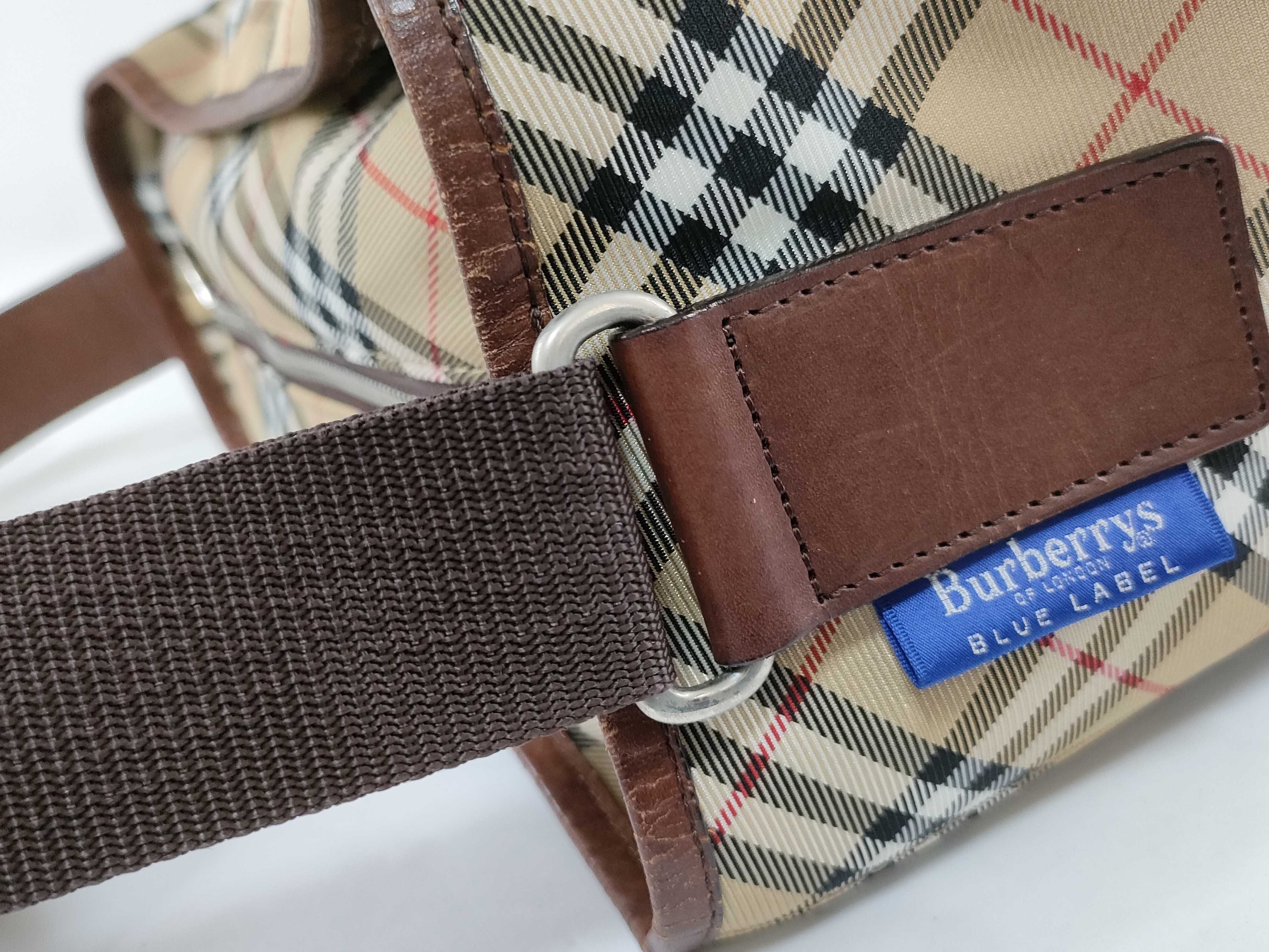 Blue Label Check Canvas Shoulder Bag — view 7